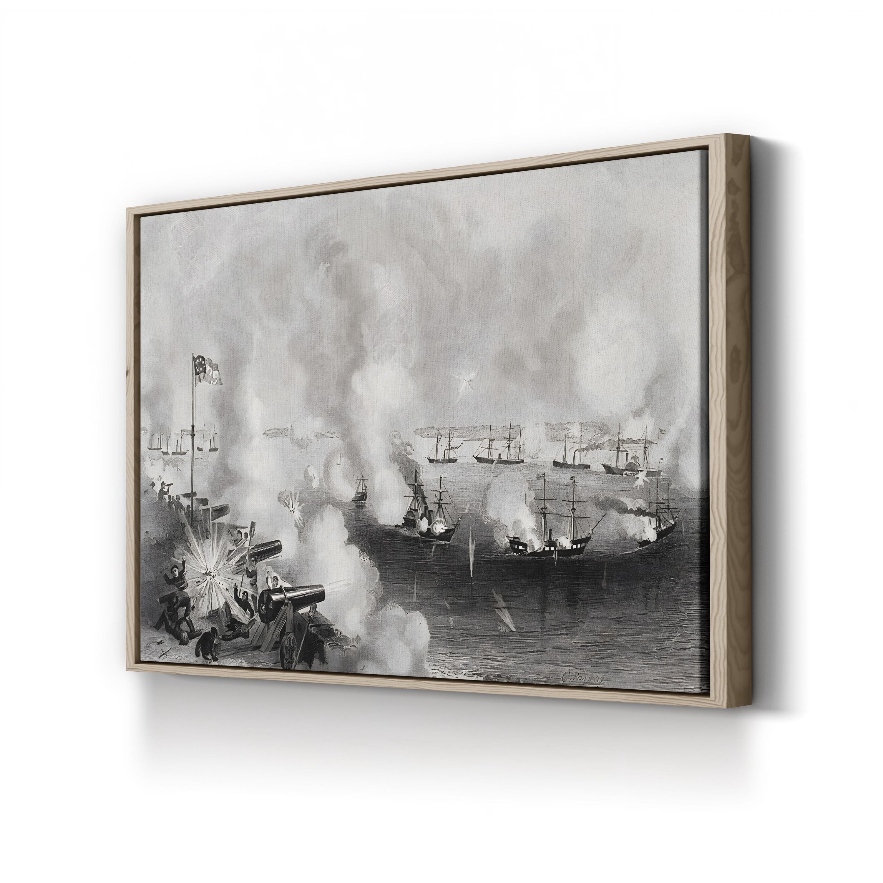 Bombardment and Capture of Forts Walker and Beauregard, Port Royal, SC, 1861 Wall Art | Historic Civil War Canvas