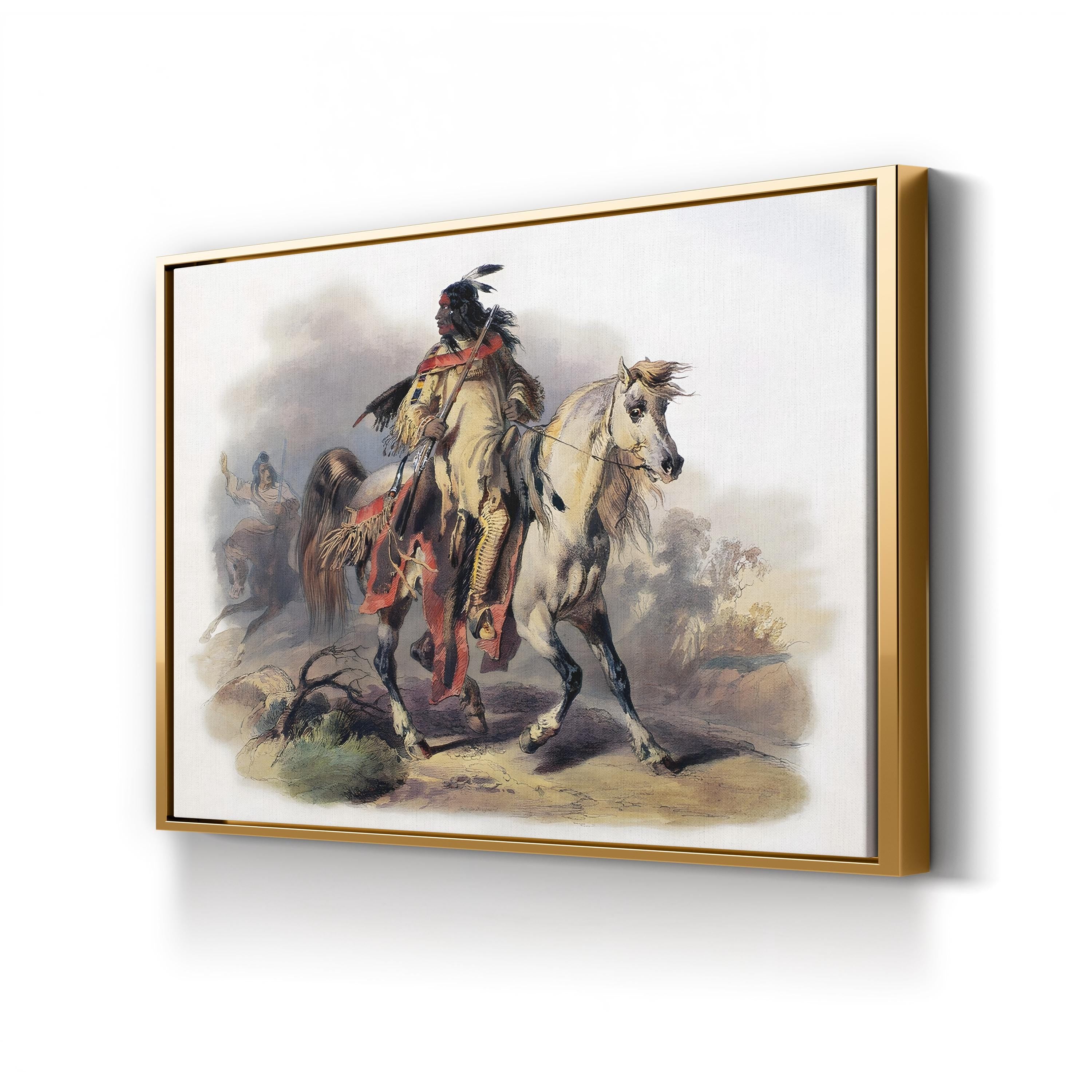 Blackfoot Horseman Wall Art by Karl Bodmer