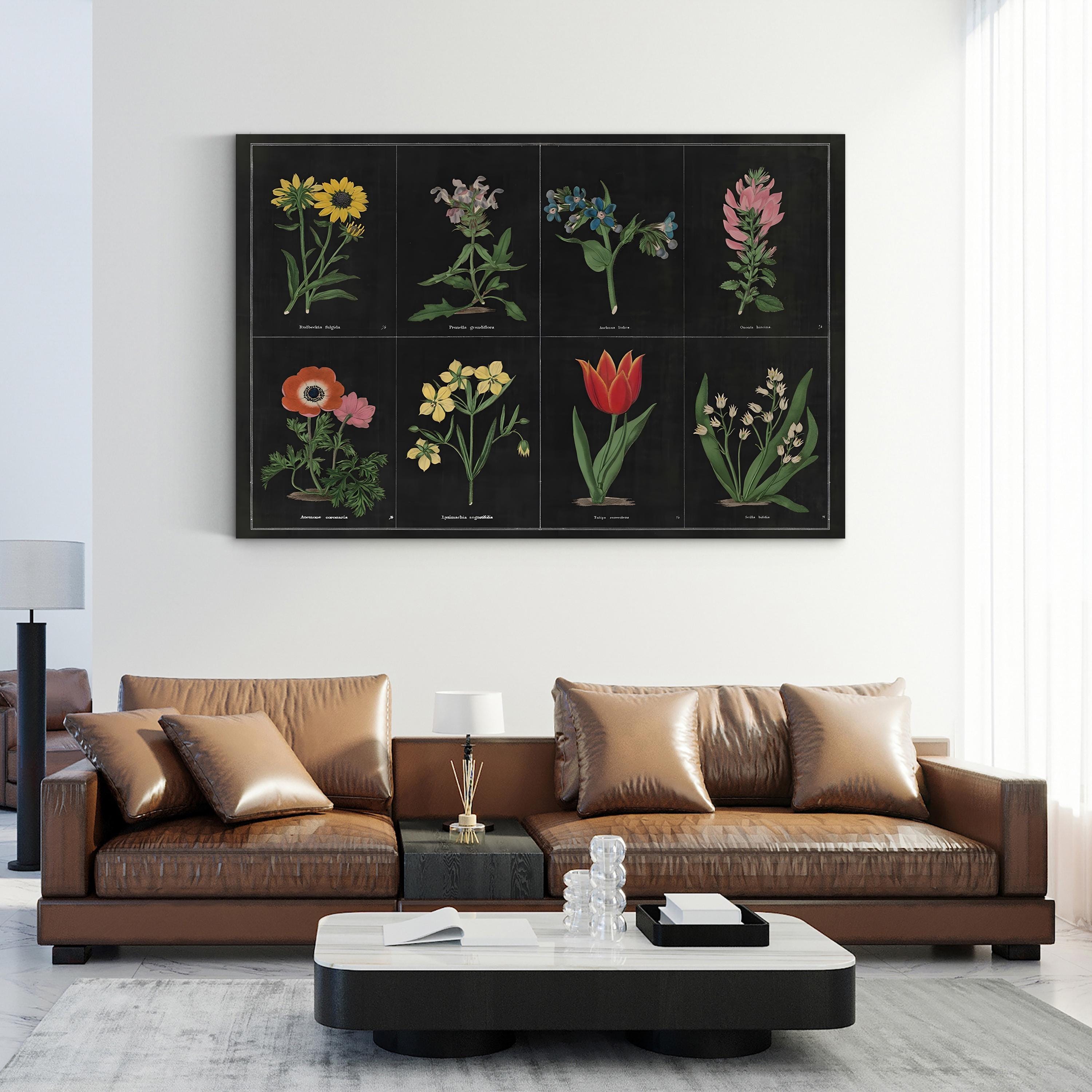 Botanical on Black Chart I by Wild Apple Portfolio