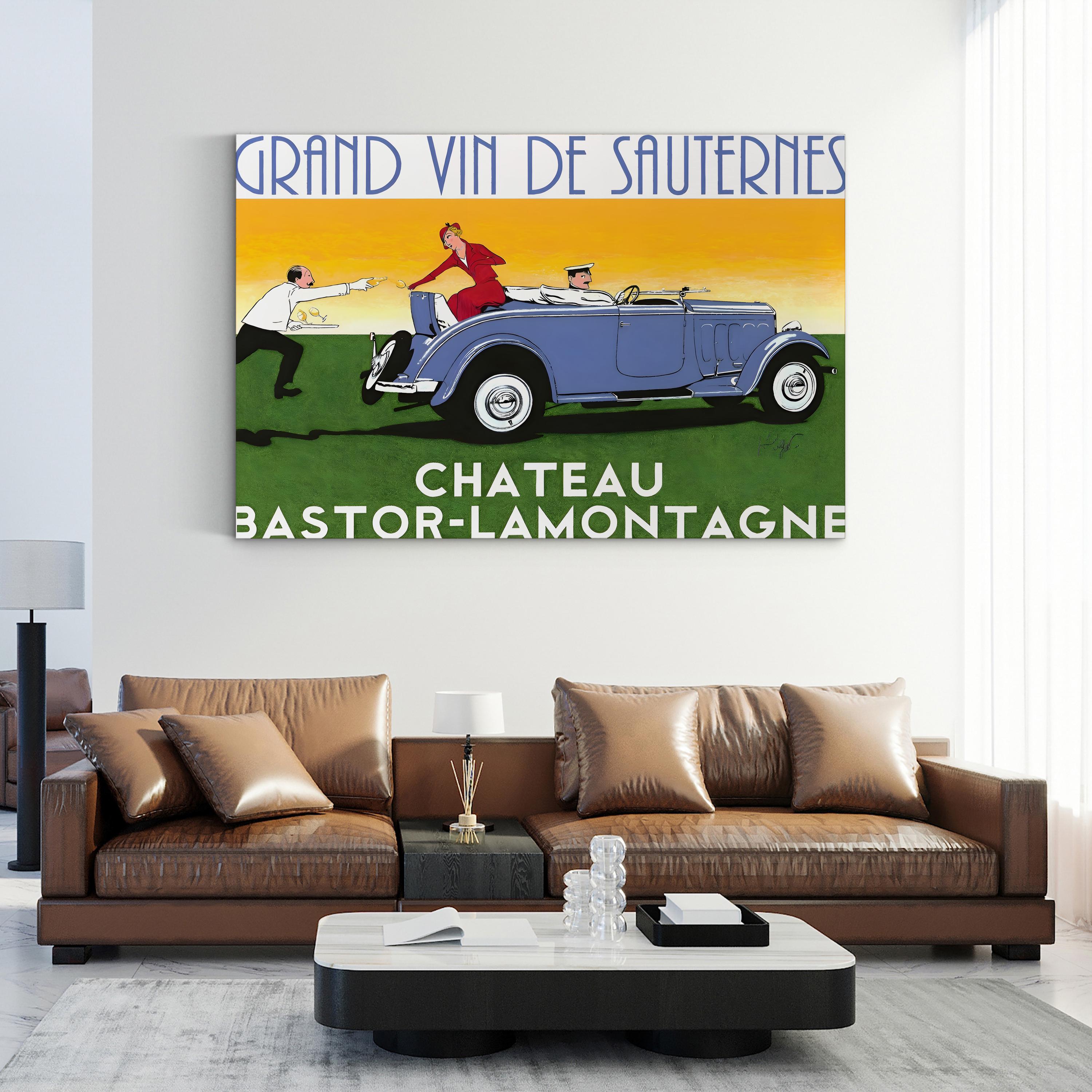 French Cabriolet Wine Poster – Period Illustration Wall Art | Vintage Advertising Canvas Print
