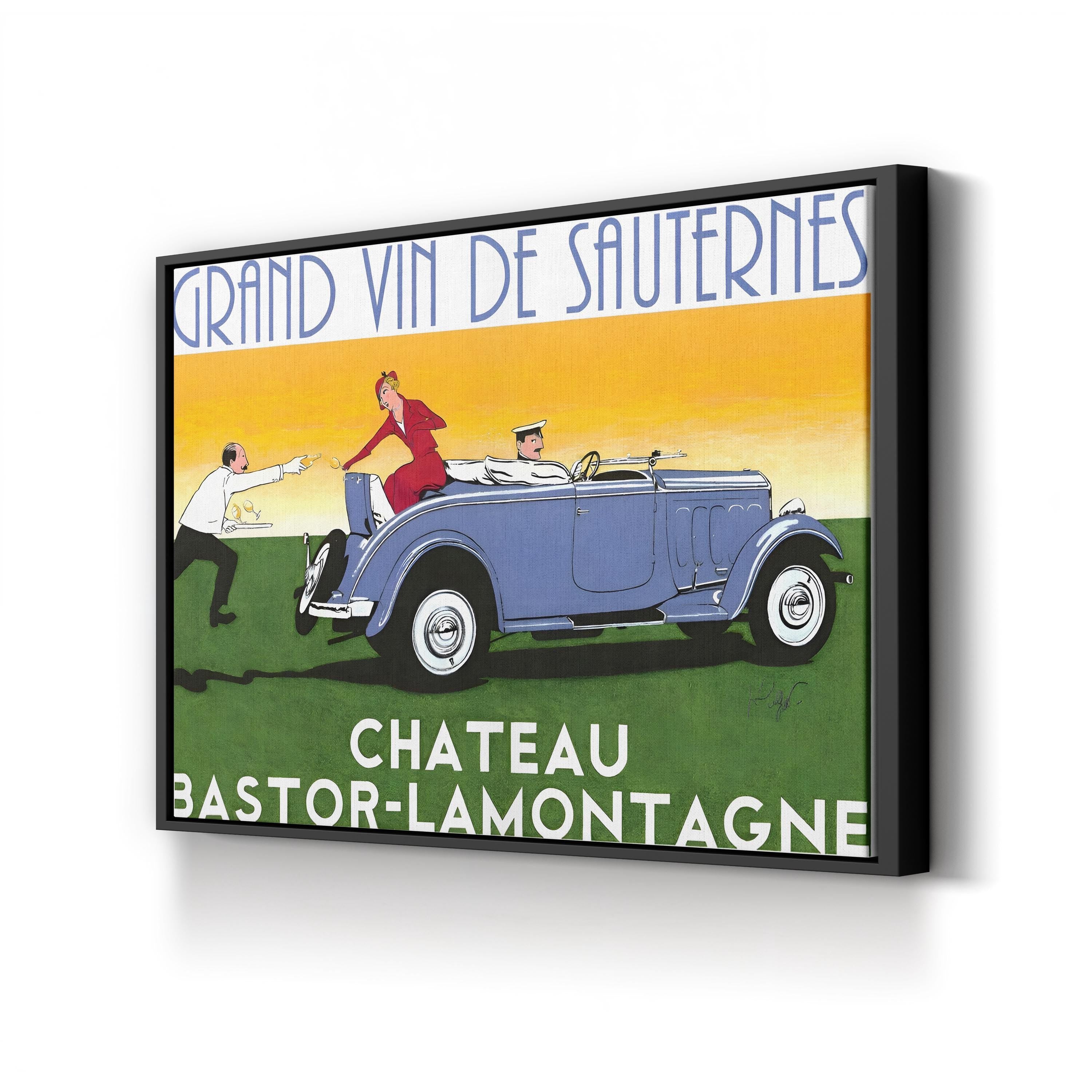 French Cabriolet Wine Poster – Period Illustration Wall Art | Vintage Advertising Canvas Print