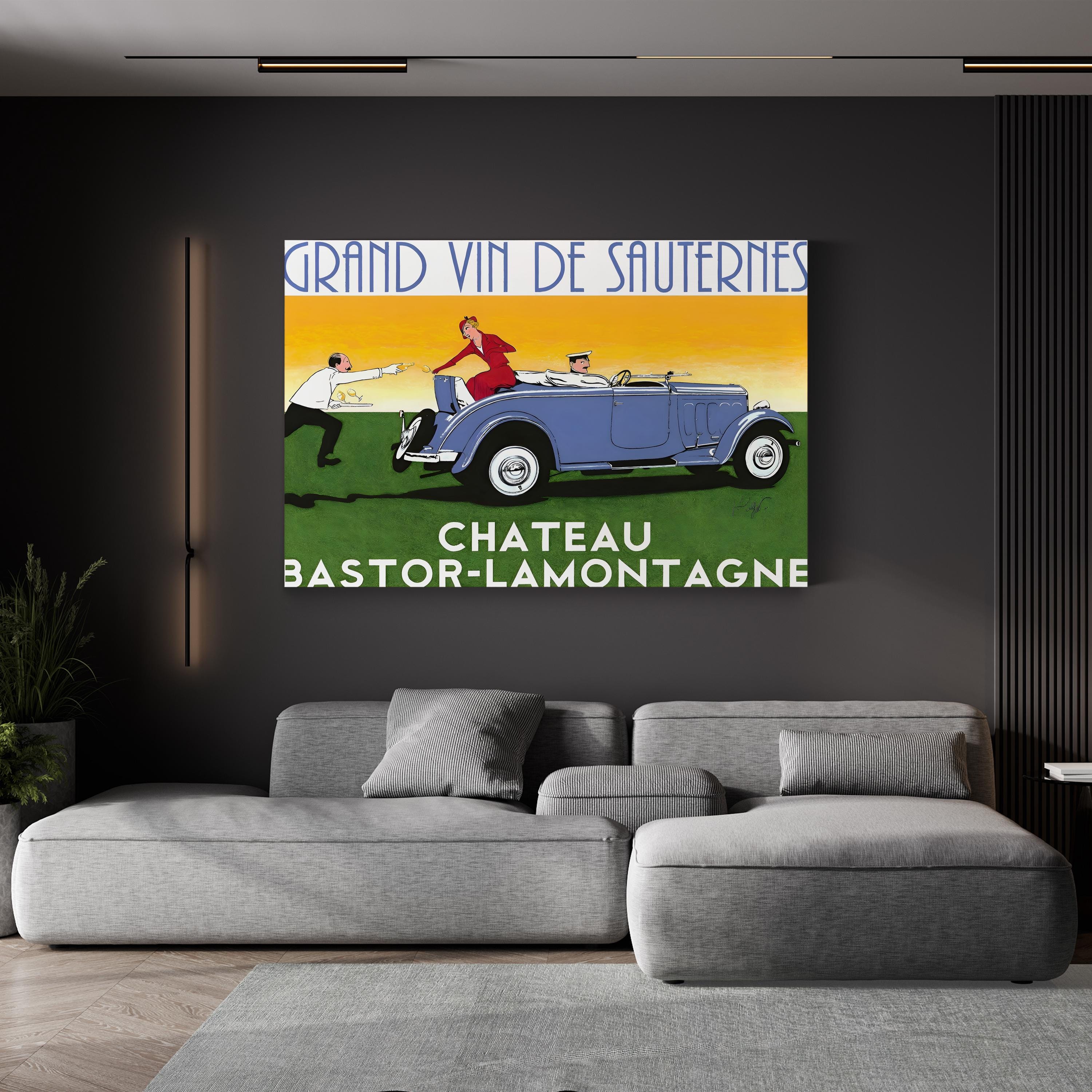 French Cabriolet Wine Poster – Period Illustration Wall Art | Vintage Advertising Canvas Print