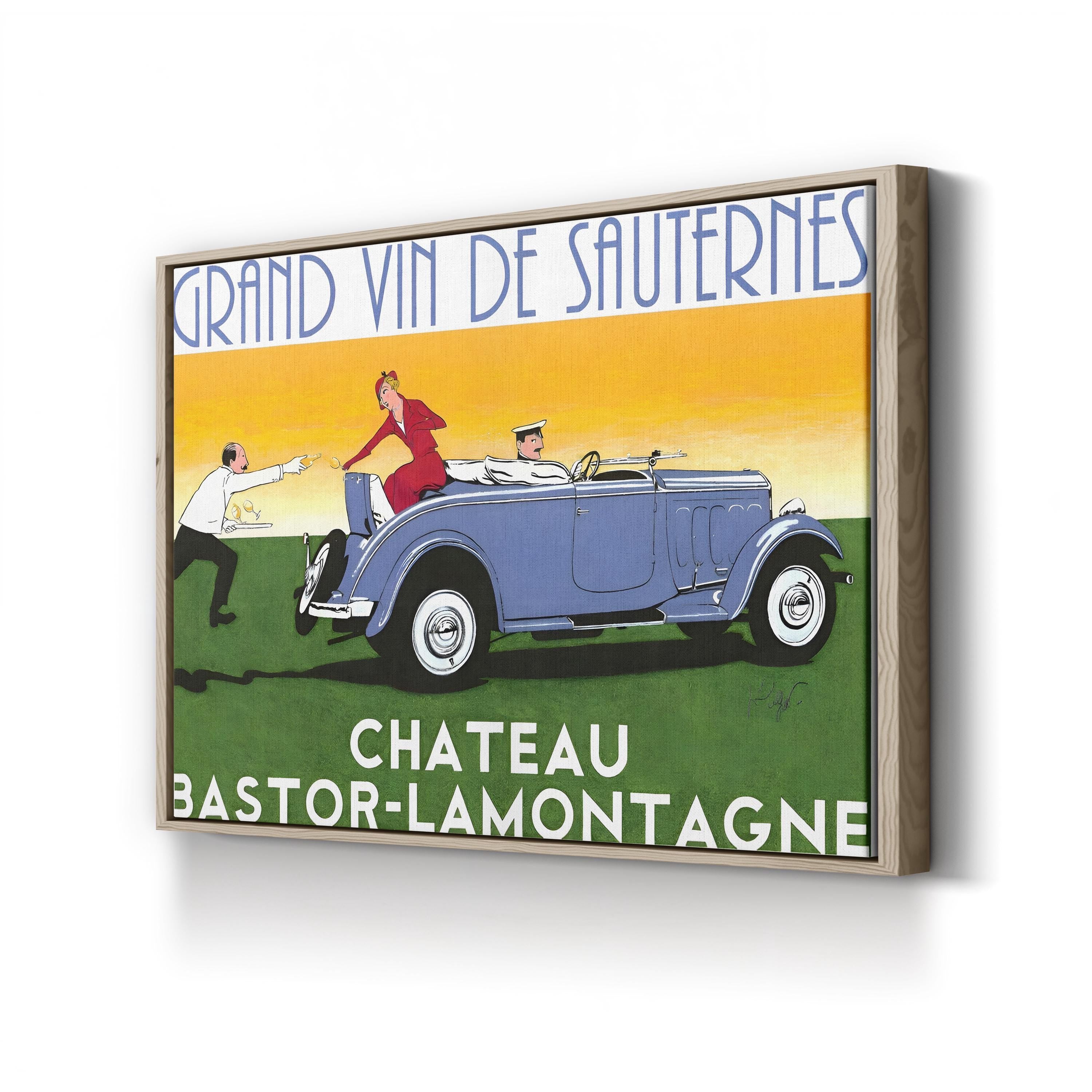 French Cabriolet Wine Poster – Period Illustration Wall Art | Vintage Advertising Canvas Print