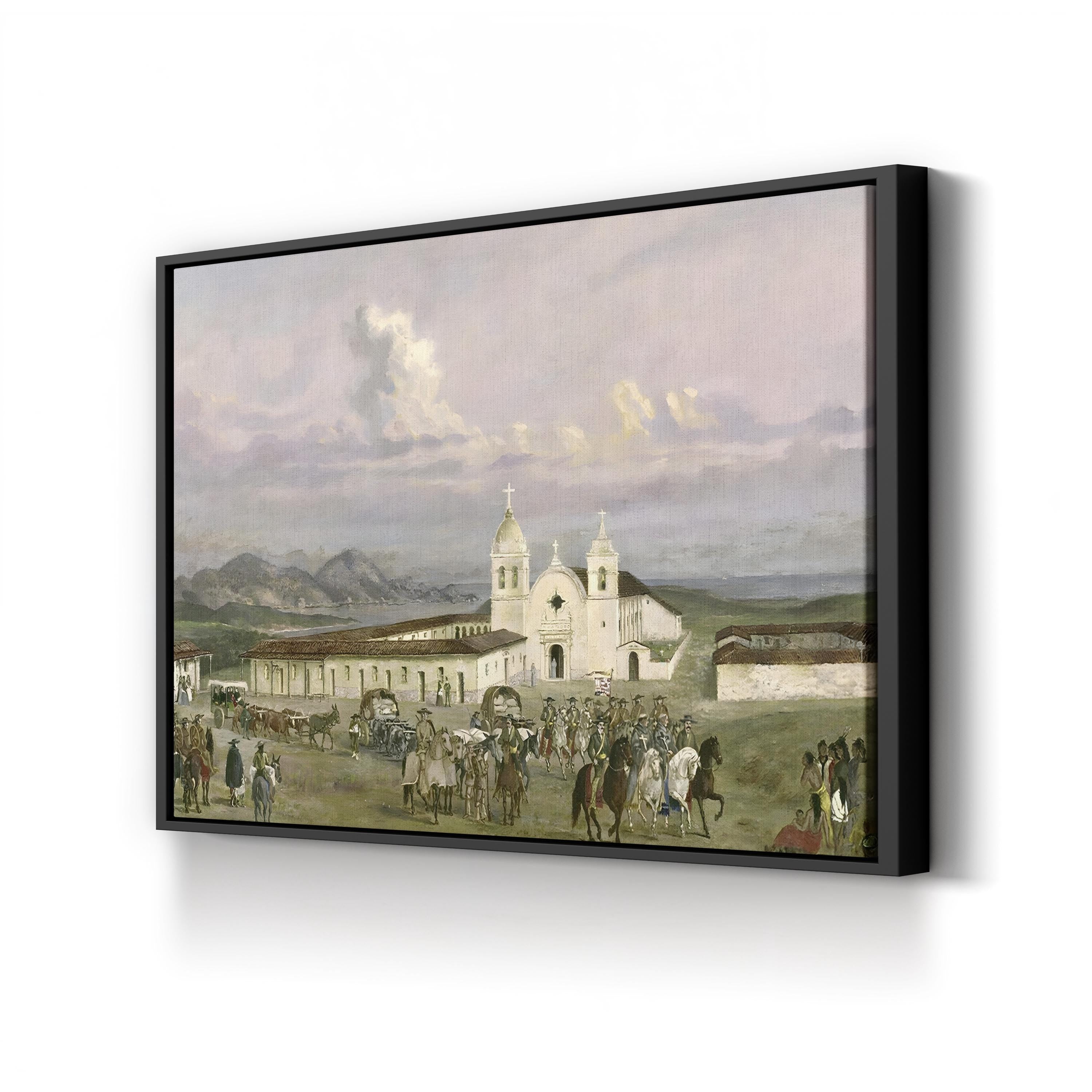 California Mission Riders – Period Illustration Wall Art | Vintage Western Canvas Print