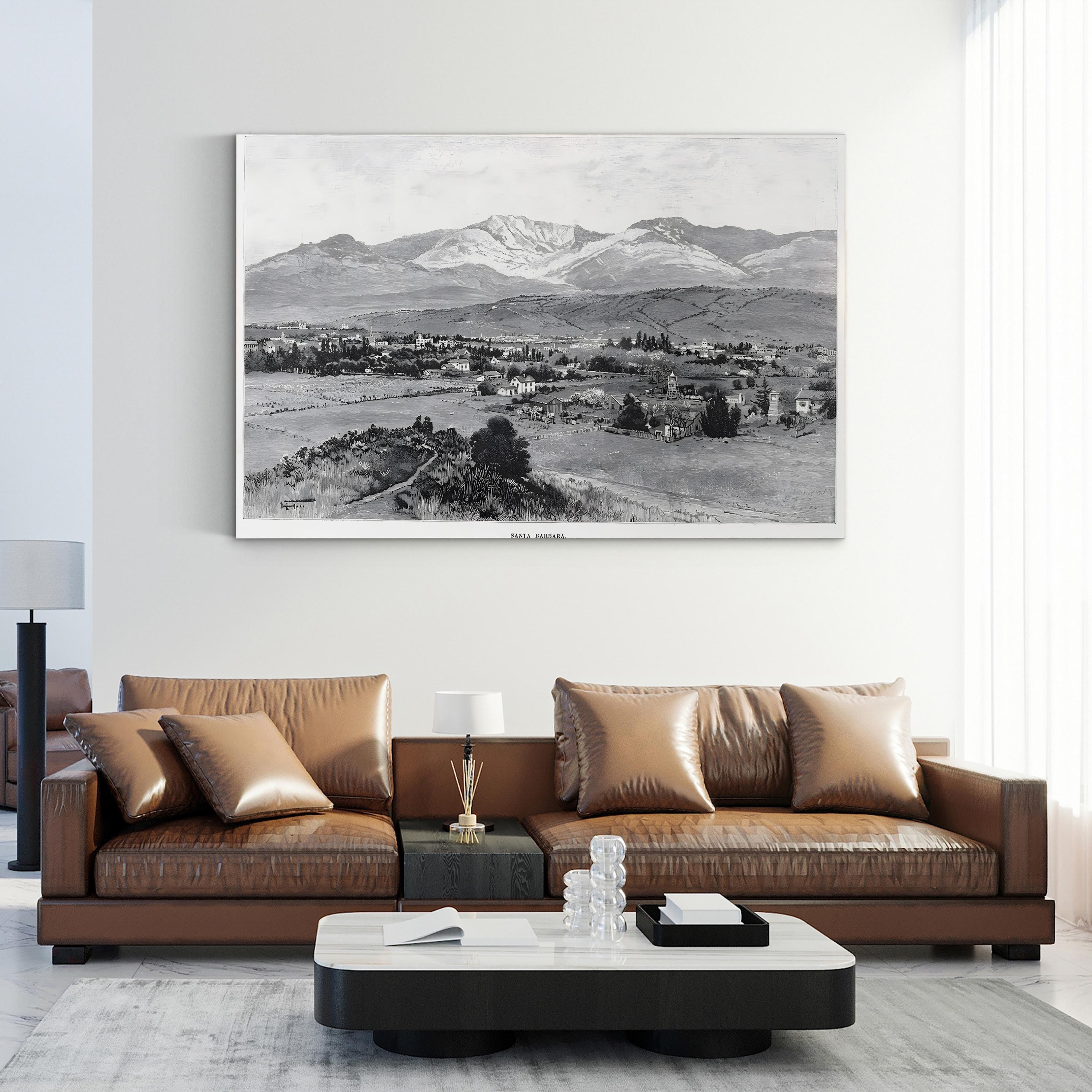Santa Barbara Coast, c.1900 – Vintage Photography Wall Art | California Canvas Print