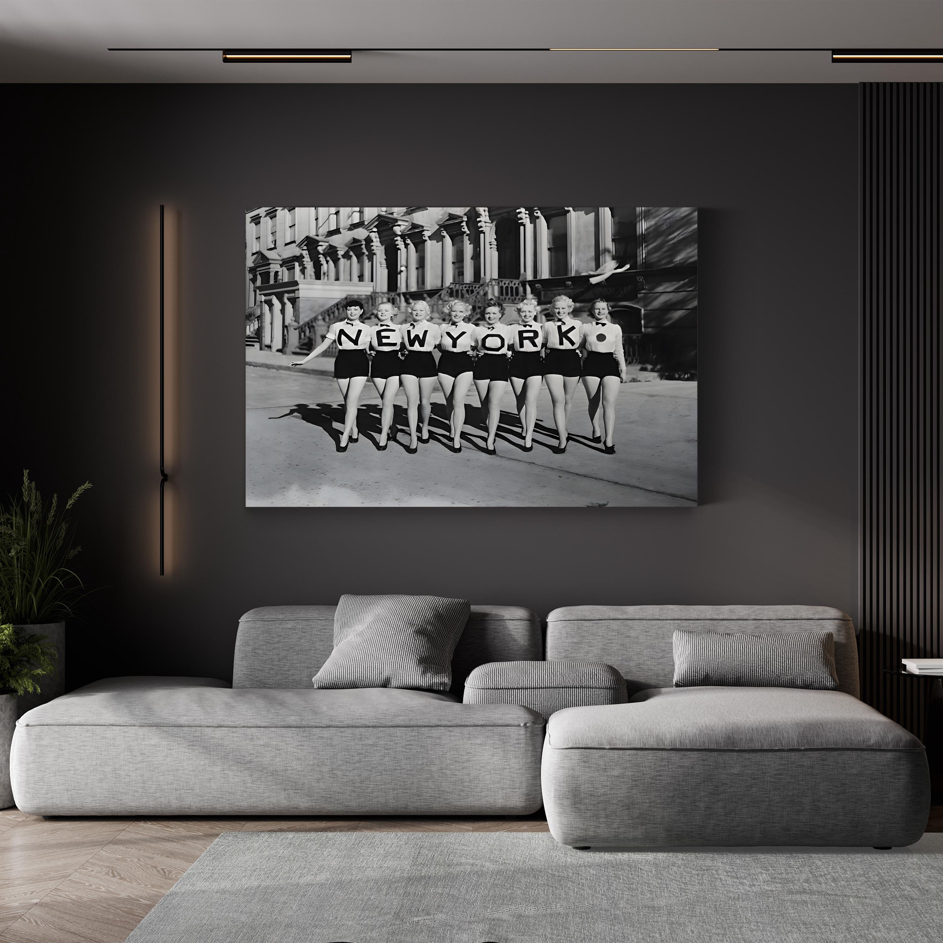 Broadway Chorus Line 'NEW YORK', 1940s – Vintage Photography Wall Art | NYC Theatre Canvas Print