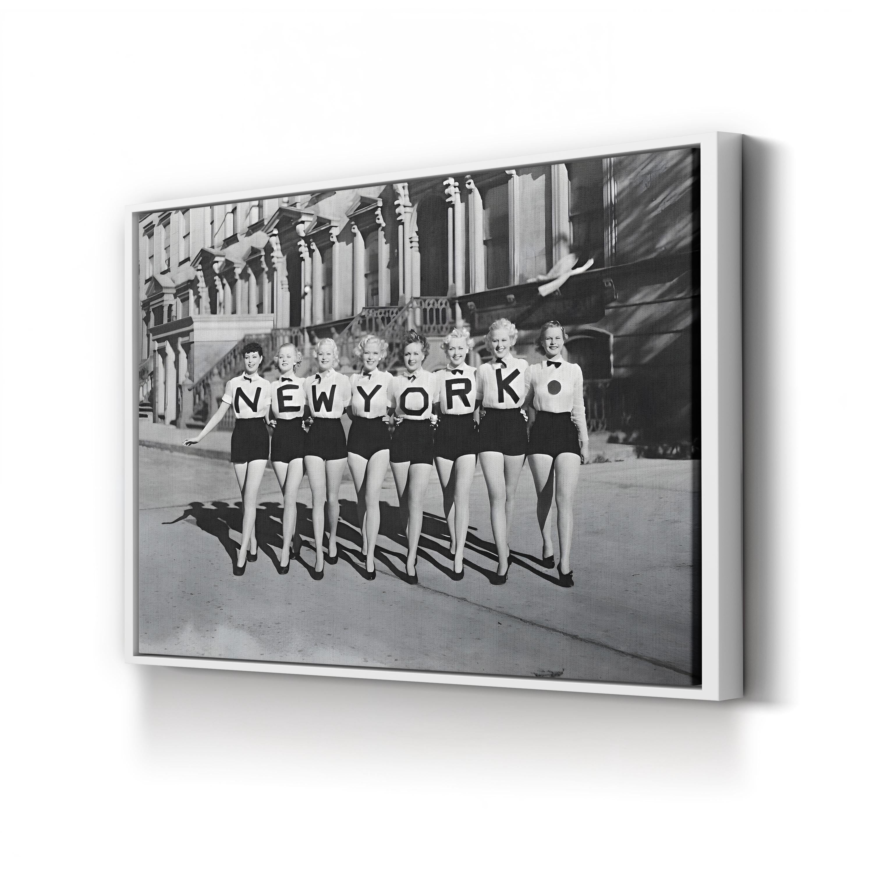 Broadway Chorus Line 'NEW YORK', 1940s – Vintage Photography Wall Art | NYC Theatre Canvas Print