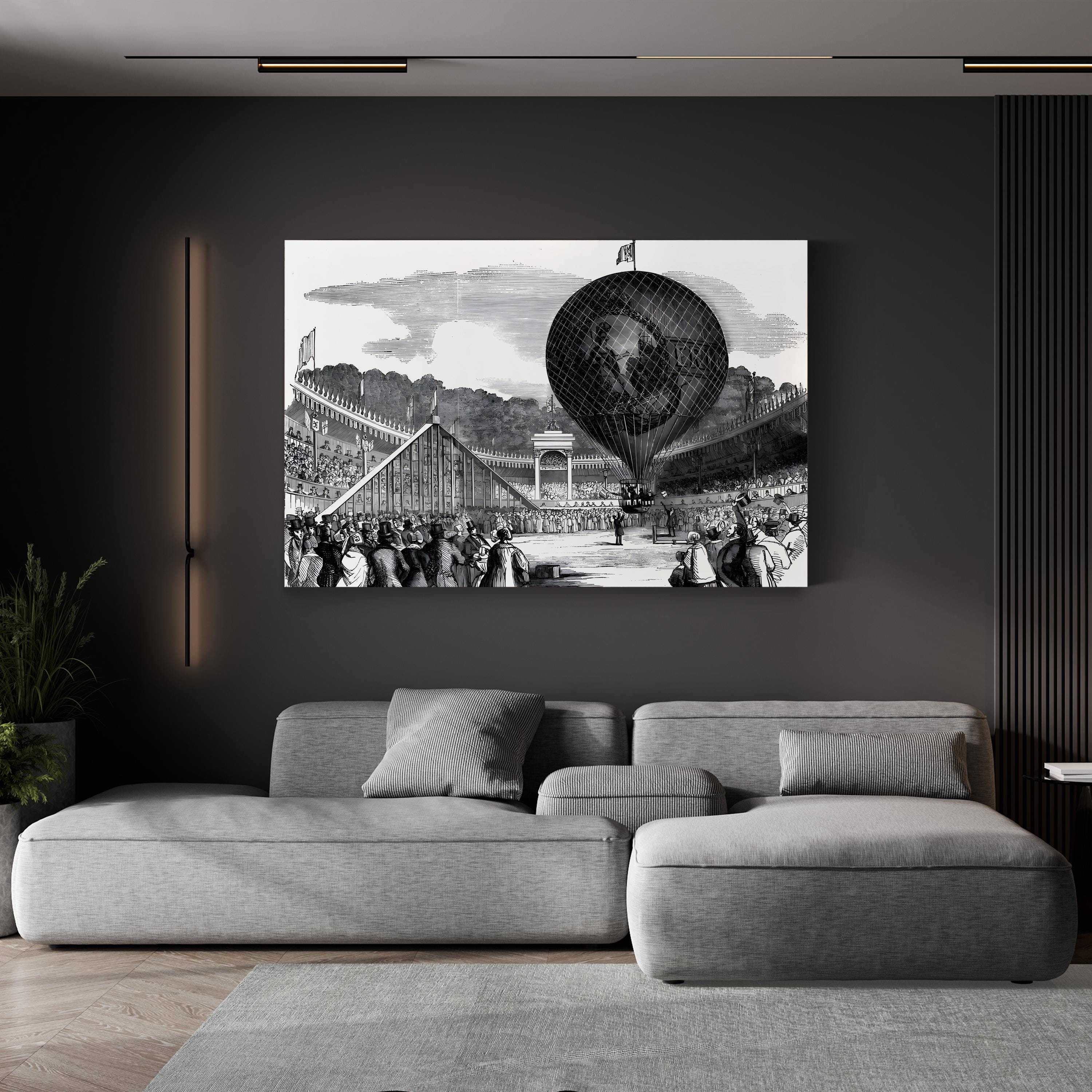 Charles Green’s Balloon Flight, 19th Century Wall Art