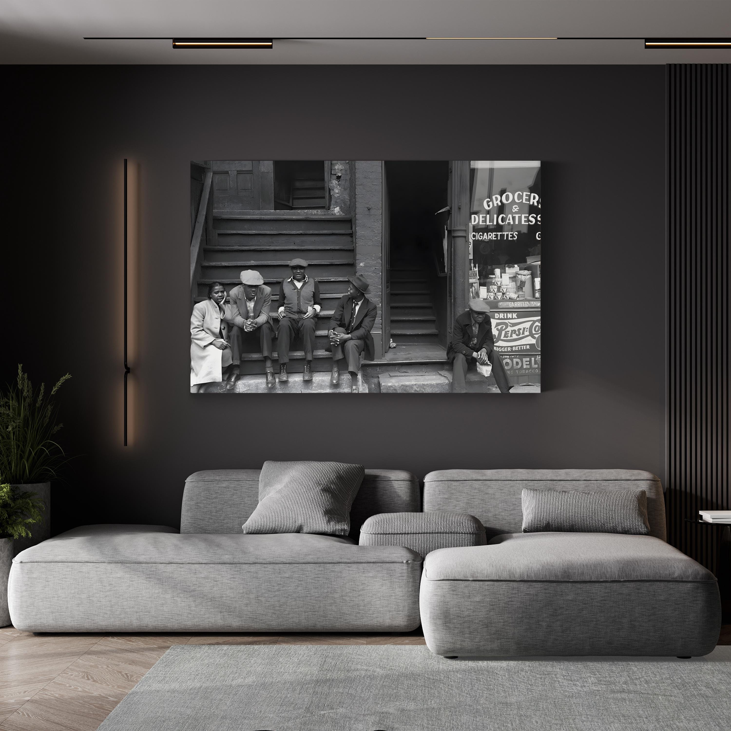 Chicago Downtown Street, 1941 – Vintage Photography Wall Art | Urban Life Canvas Print