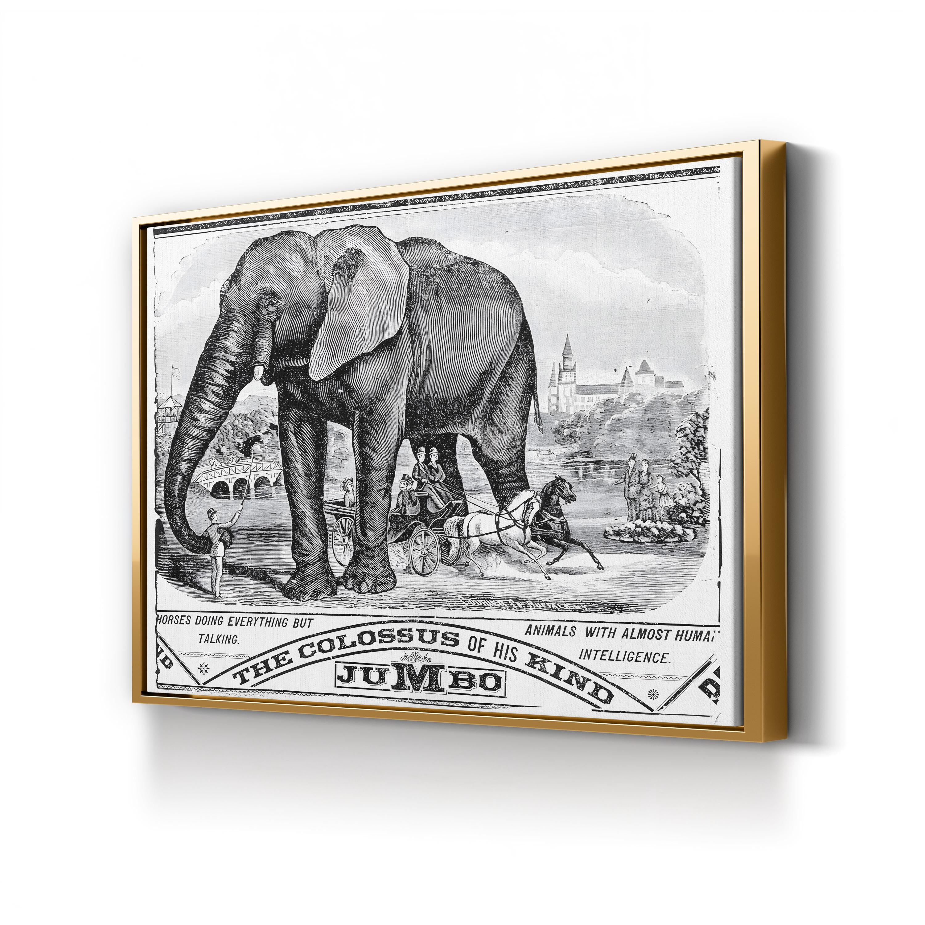 Jumbo the Elephant Handbill 1884 – Period Illustration Wall Art | Vintage Circus Canvas Print