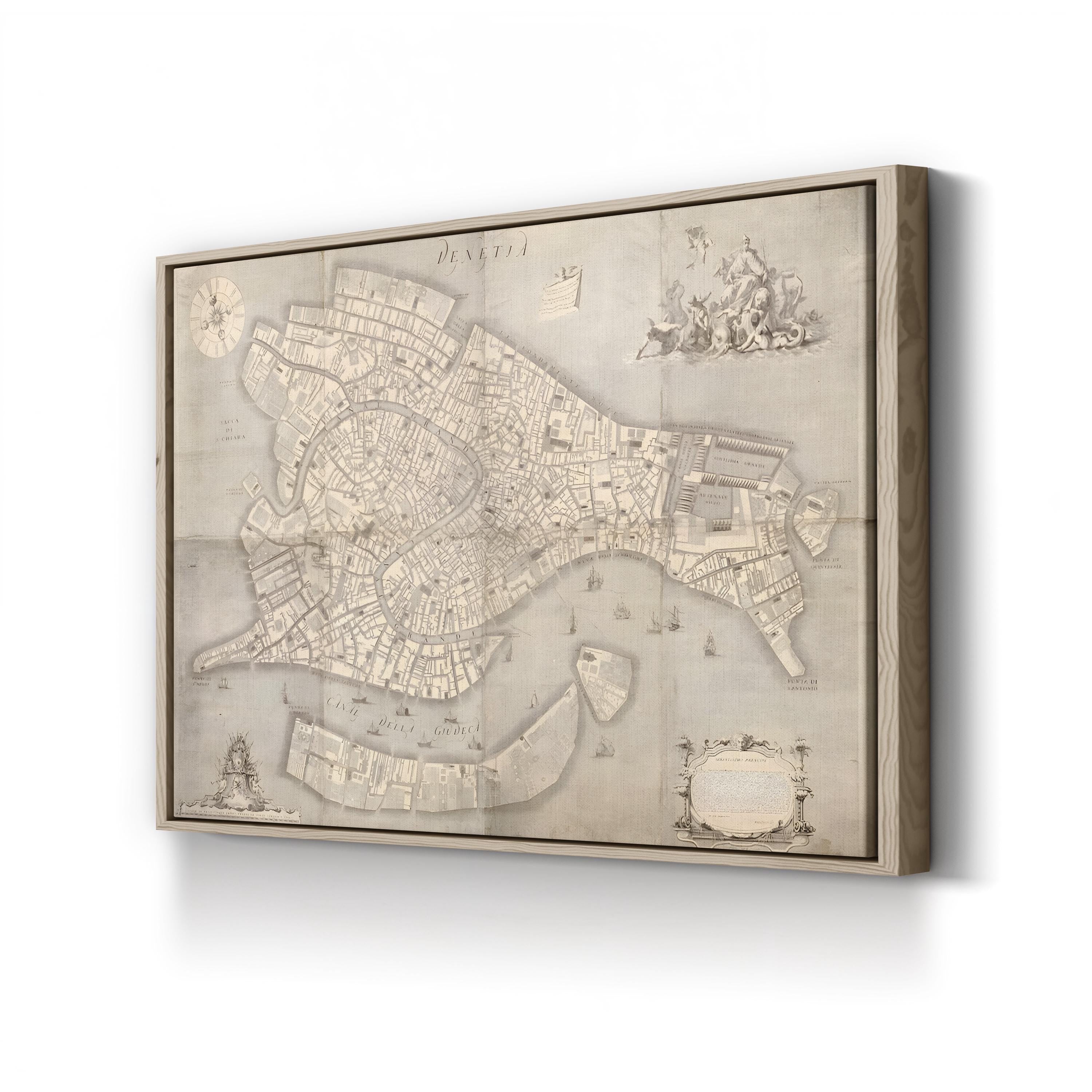 Città di Venezia, 1729 Wall Art by Ughi Ludovico: Antique Venice, Italy Map Print