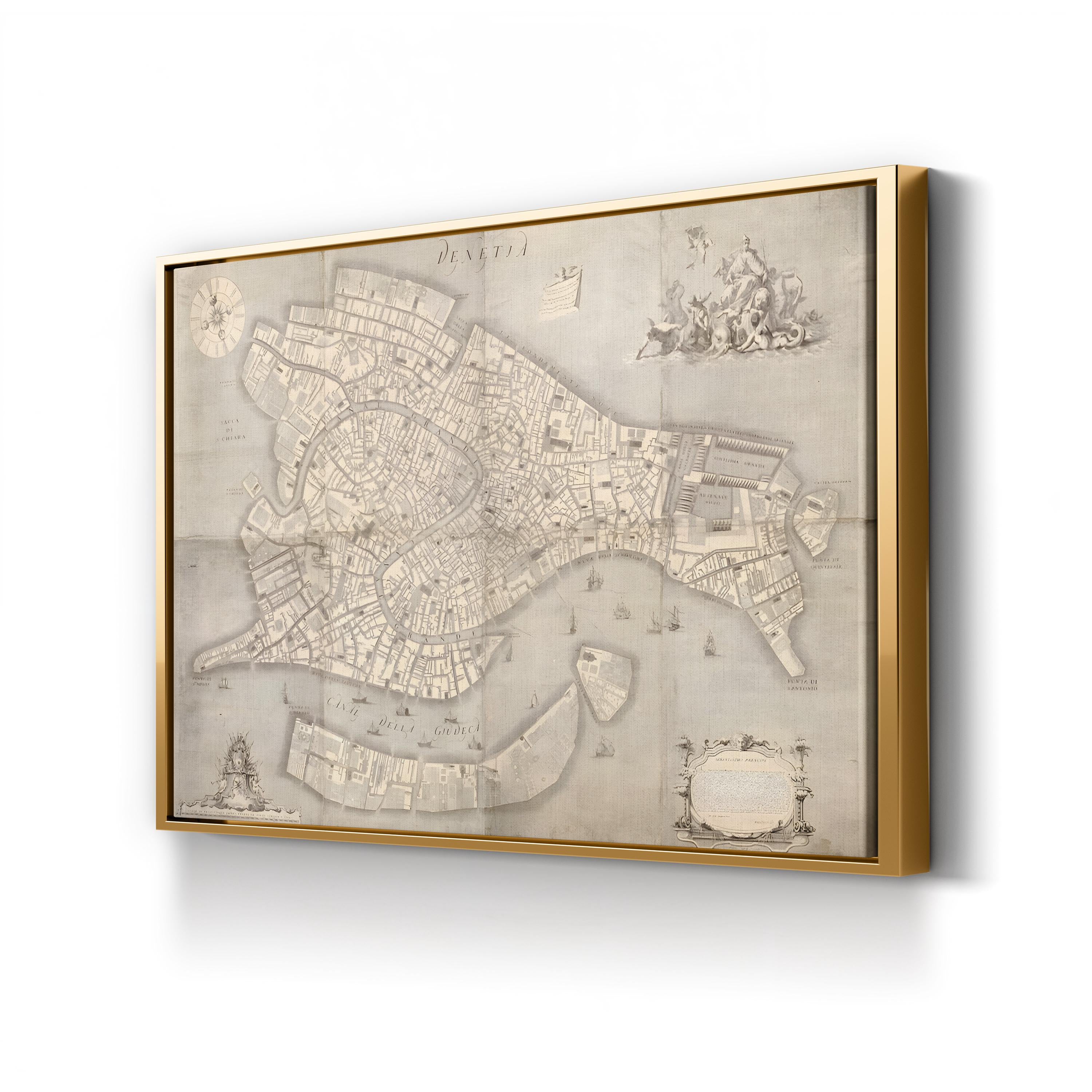 Città di Venezia, 1729 Wall Art by Ughi Ludovico: Antique Venice, Italy Map Print