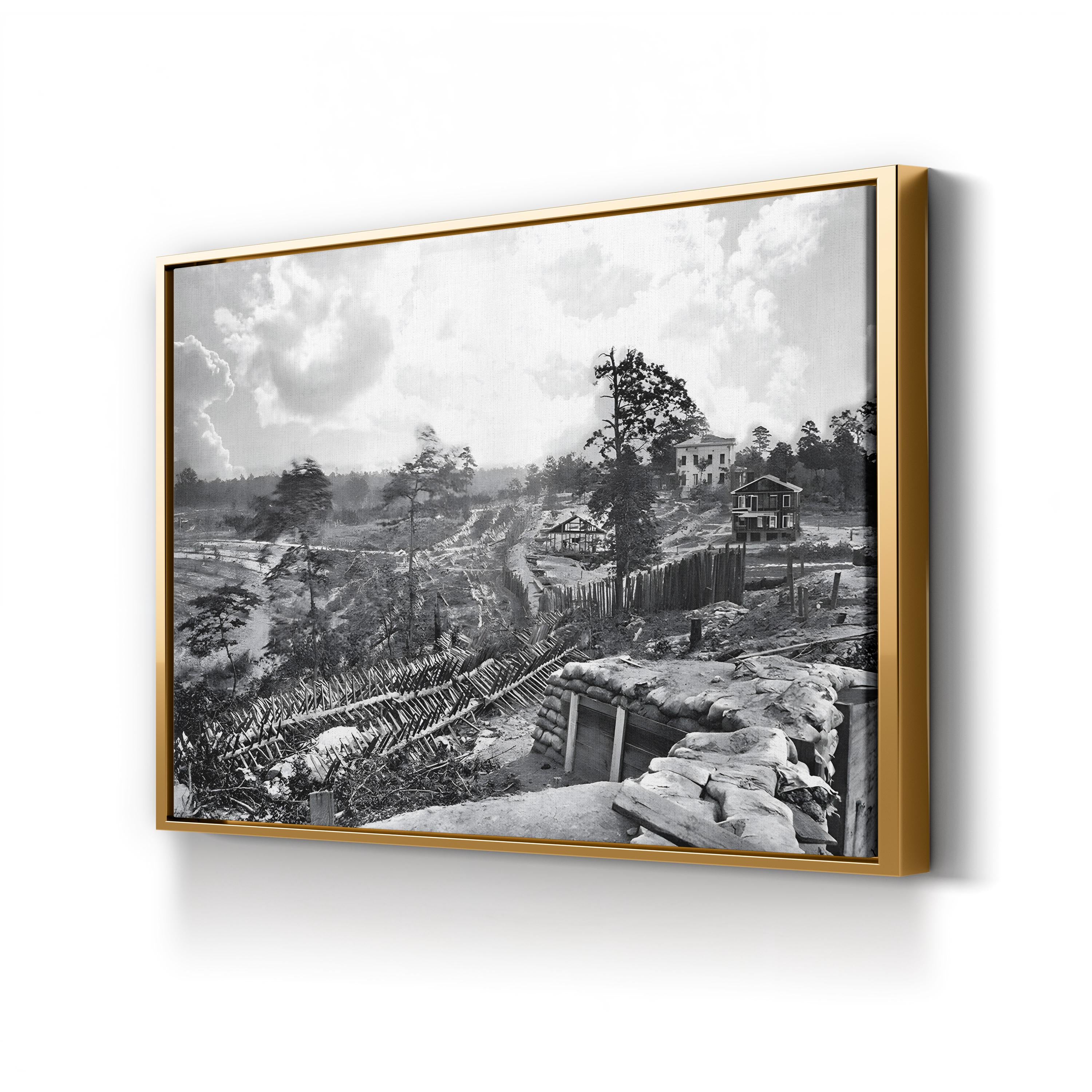 Civil War, Atlanta, c.1863 Wall Art – Historic American Military Landscape Canvas