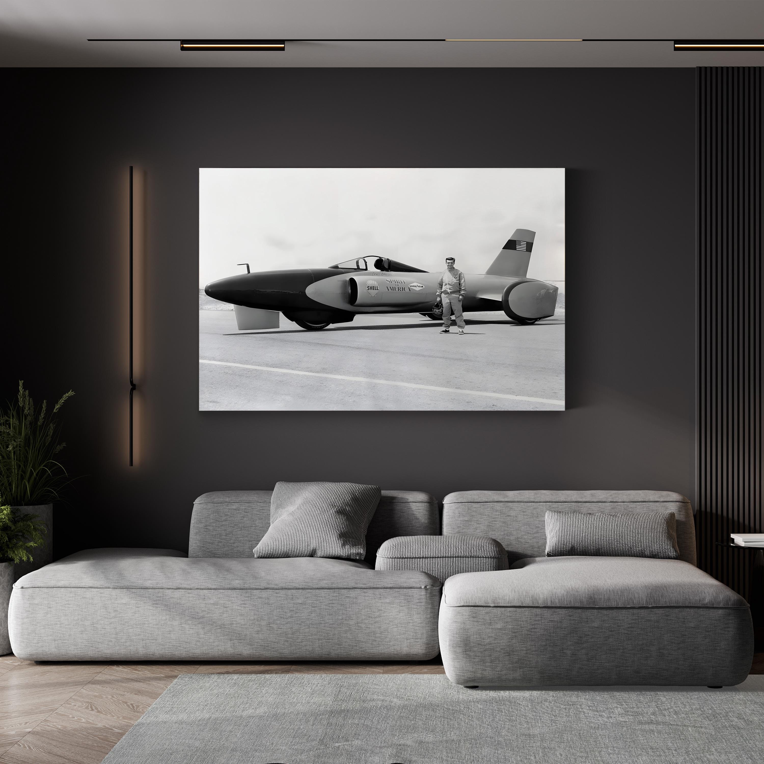 Spirit of America – Vintage Photography Wall Art | Land Speed Record Canvas Print