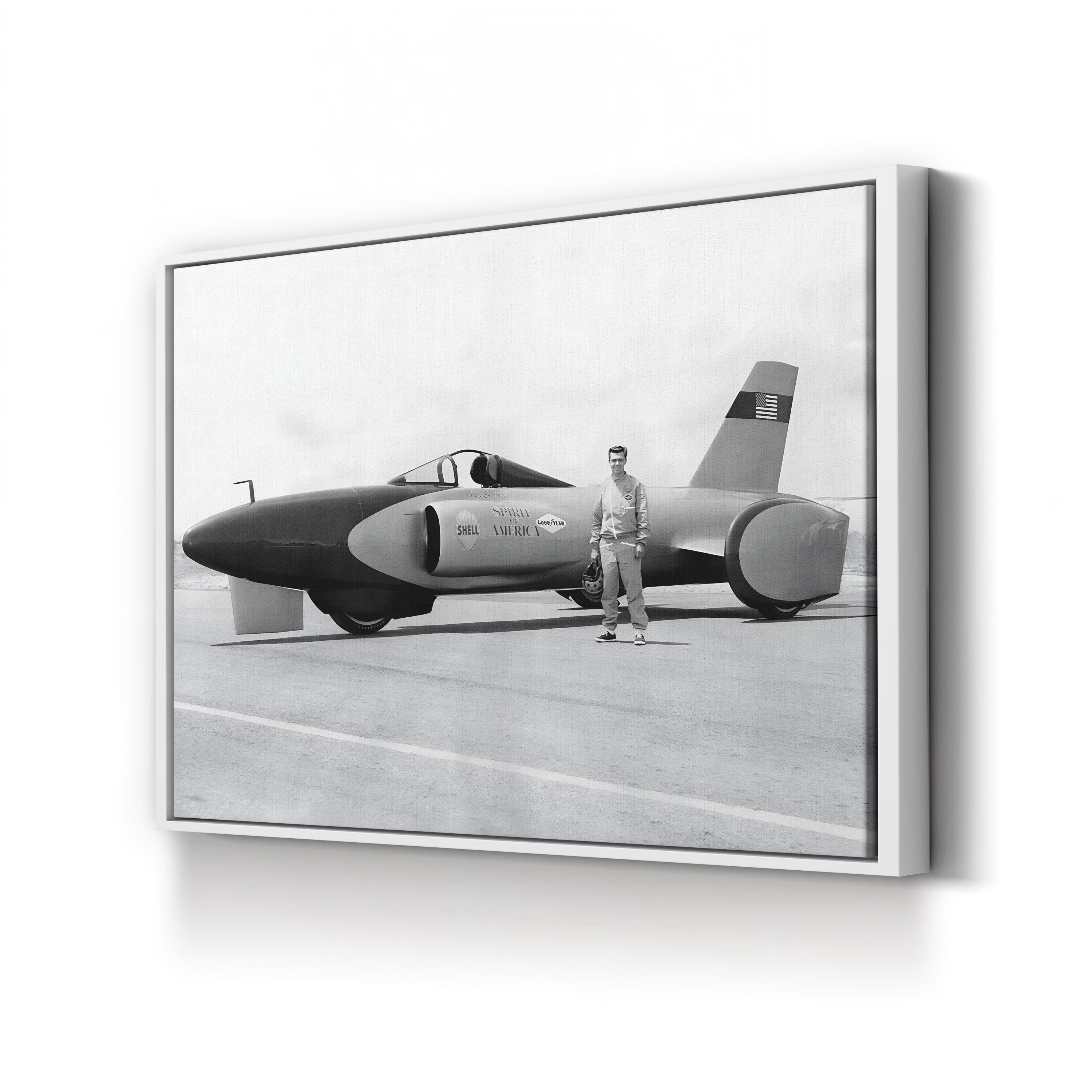 Spirit of America – Vintage Photography Wall Art | Land Speed Record Canvas Print