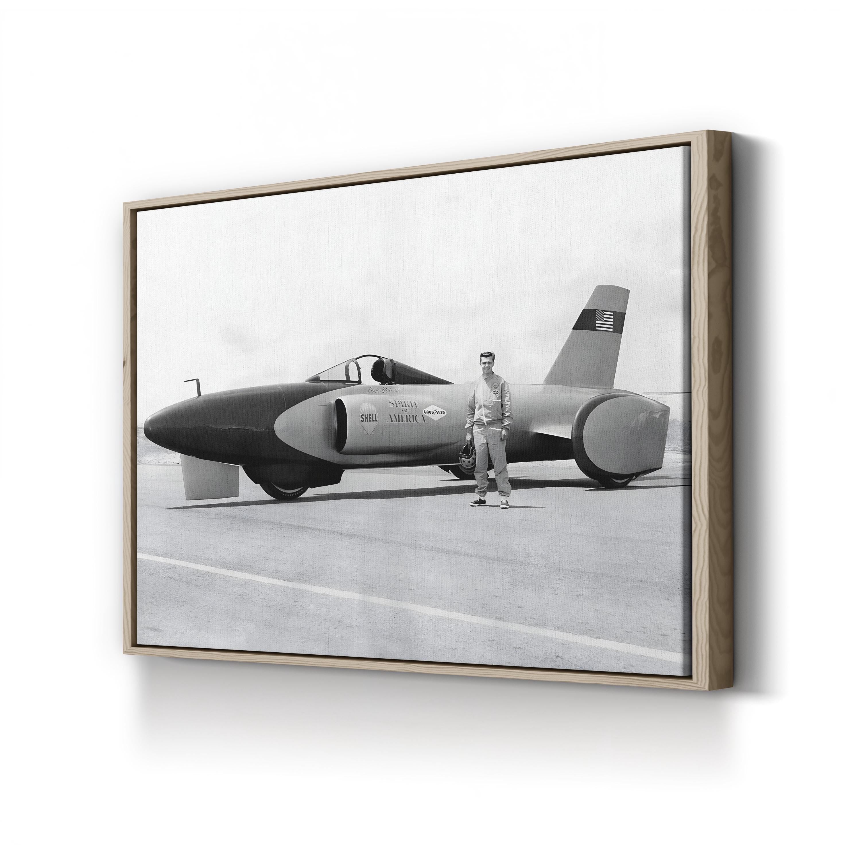 Spirit of America – Vintage Photography Wall Art | Land Speed Record Canvas Print