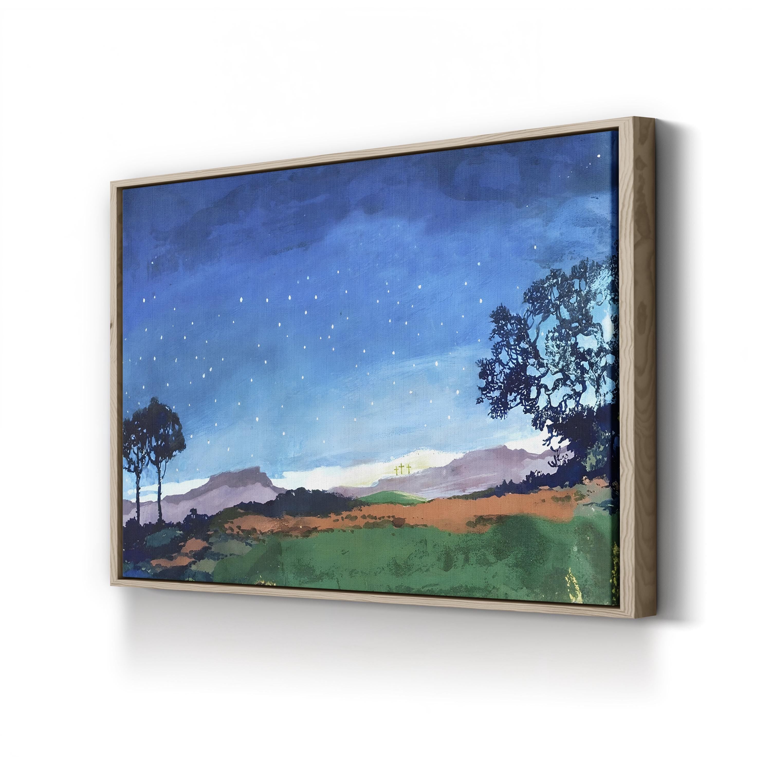 Crucifixion Canvas Print: Religious Biblical Illustration Wall Art – English School