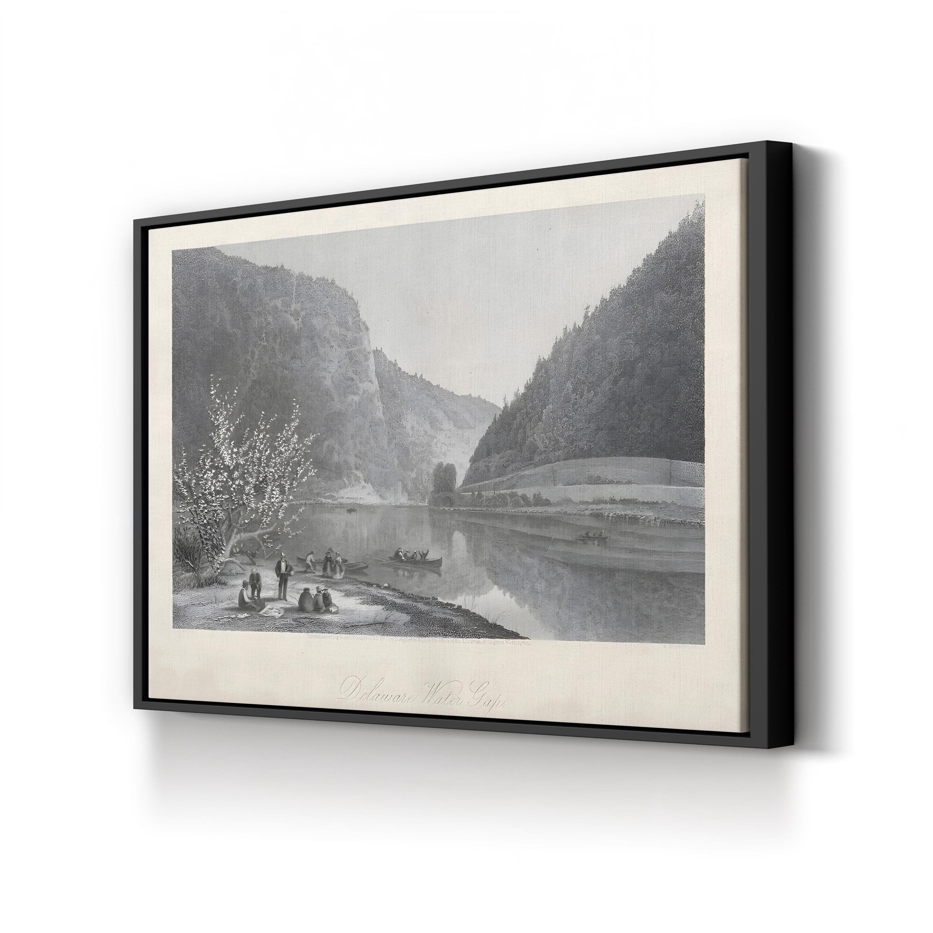 Delaware Water Gap Wall Art – 19th Century River Landscape by William Cullen Bryant