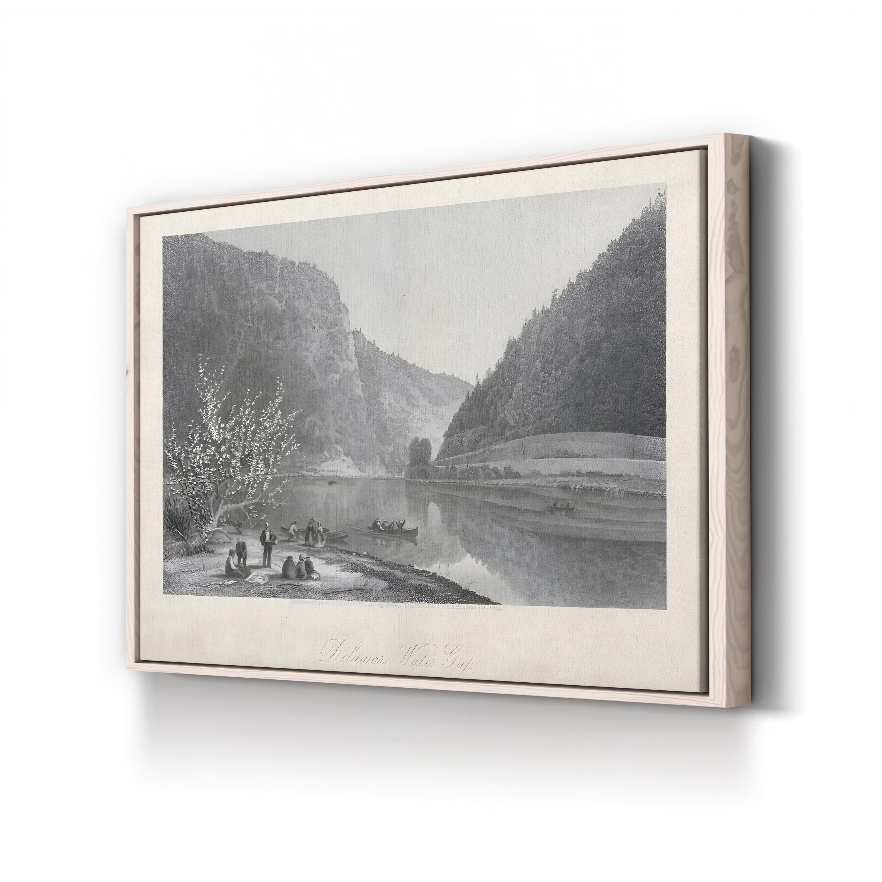 Delaware Water Gap Wall Art – 19th Century River Landscape by William Cullen Bryant