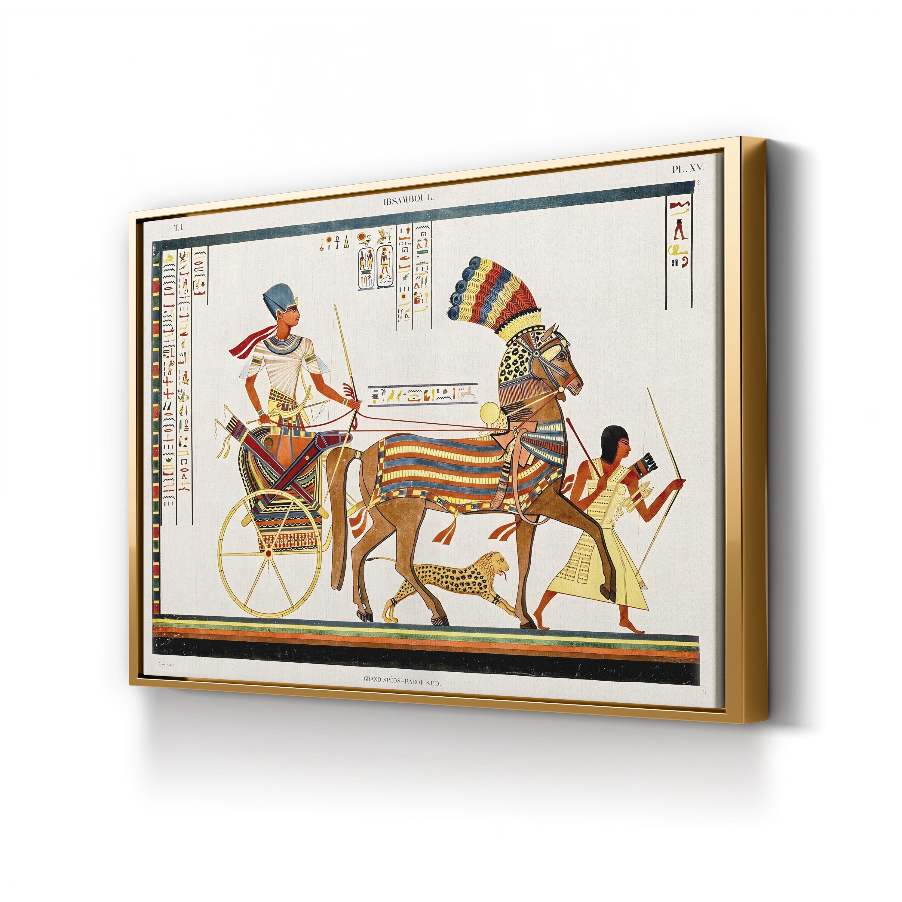 Egyptian Chariots II Wall Art by Jean-François Champollion – Ancient Egyptian Battle Illustration