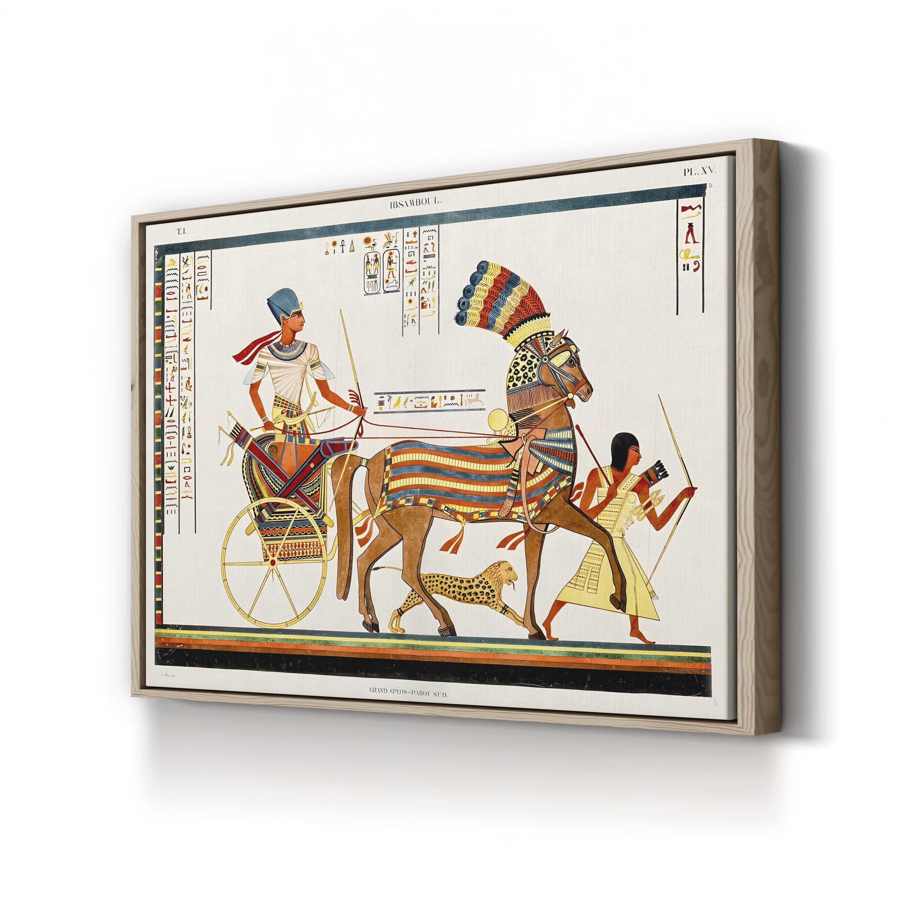 Egyptian Chariots II Wall Art by Jean-François Champollion – Ancient Egyptian Battle Illustration