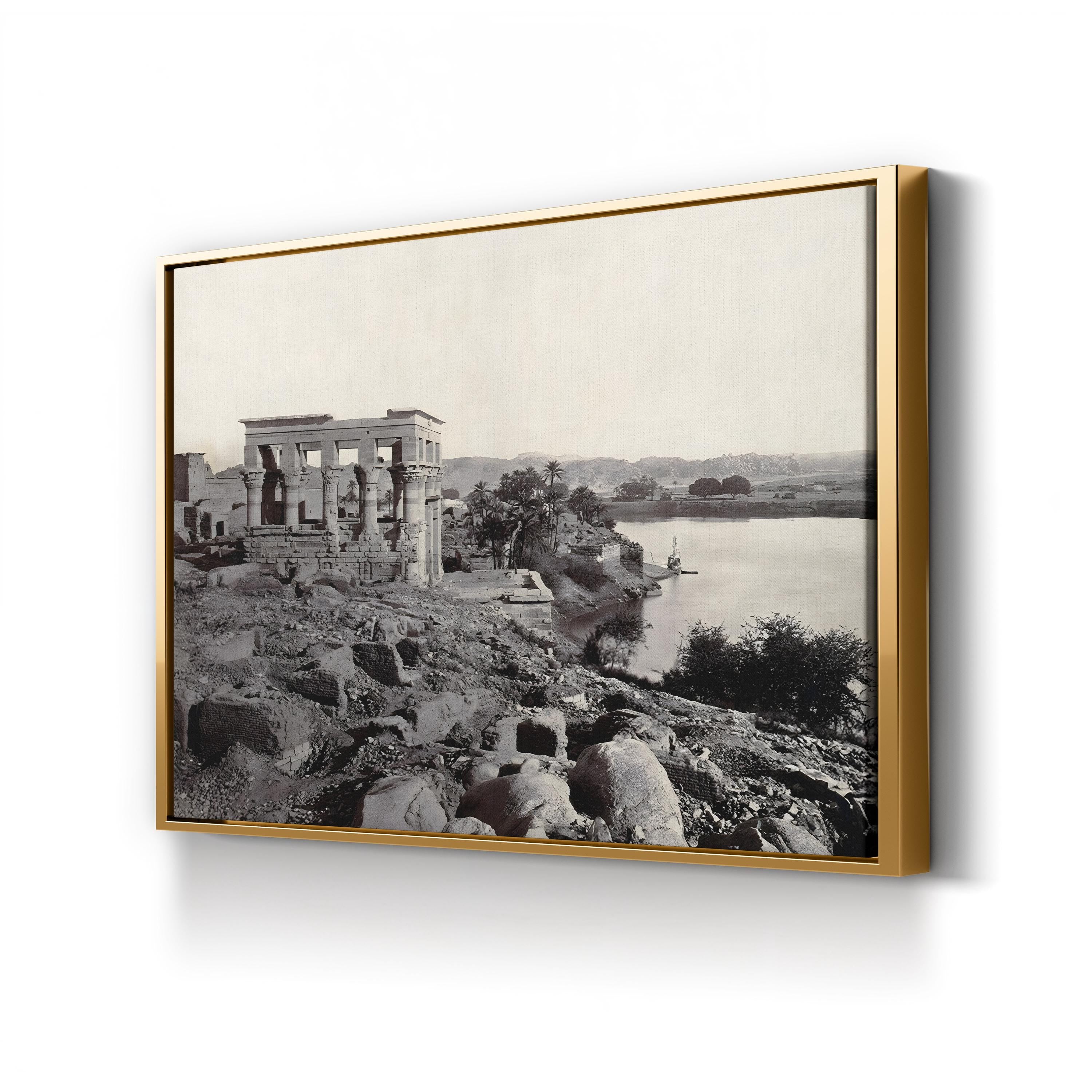 Egypt, Island of Philae – Trajan’s Kiosk Black and White Wall Art by Francis Frith