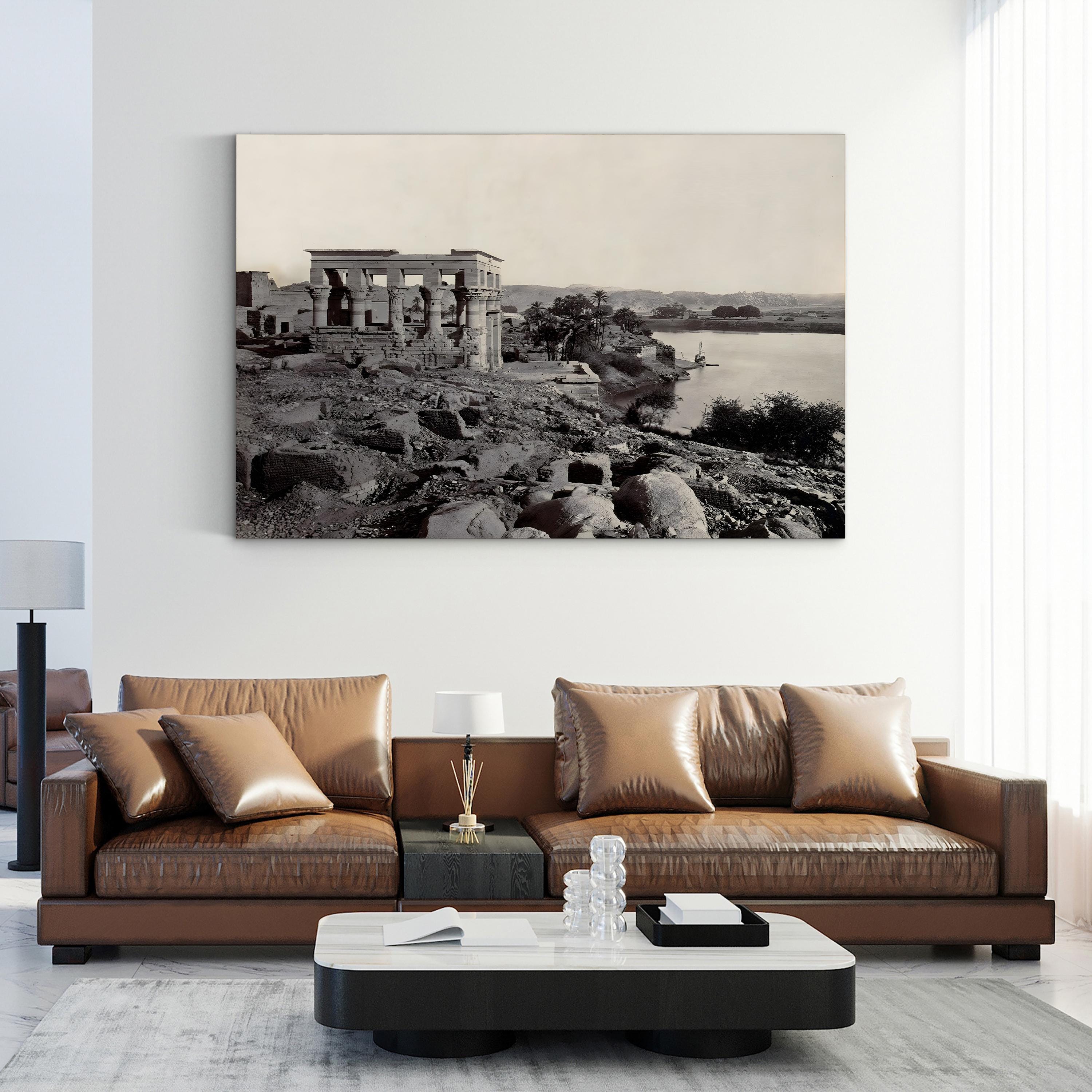 Egypt, Island of Philae – Trajan’s Kiosk Black and White Wall Art by Francis Frith
