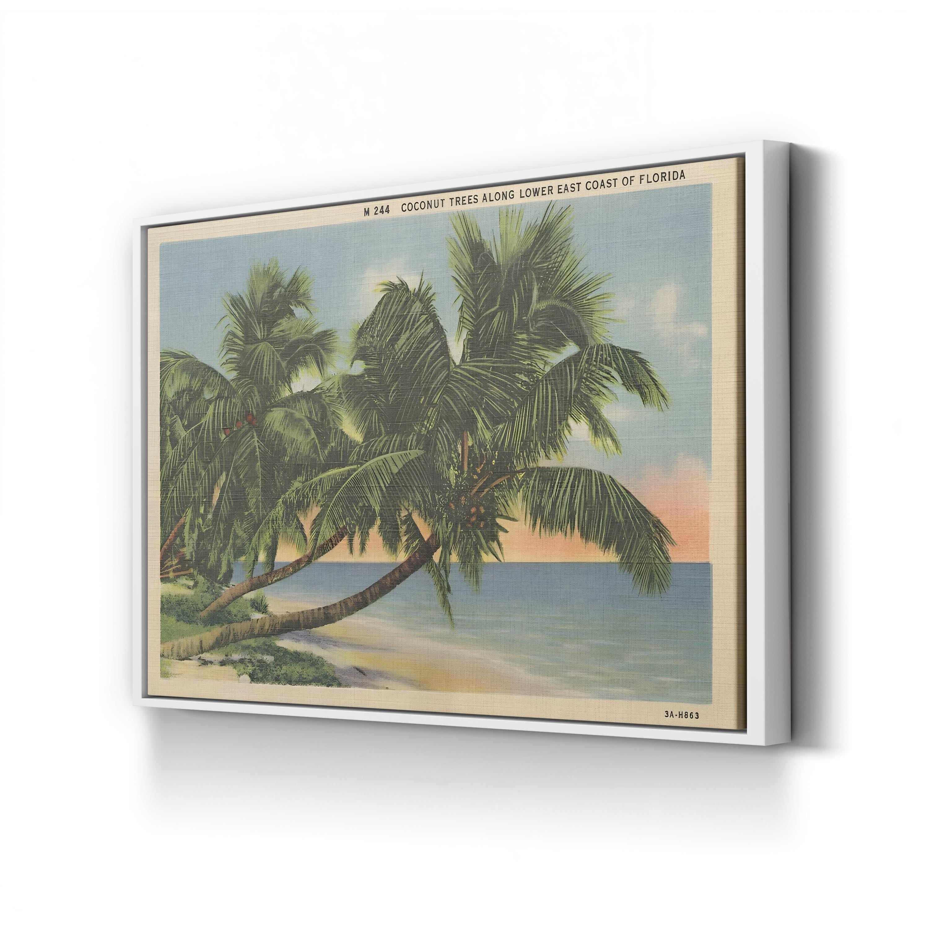 Florida Postcard III Wall Art – 1950s Coastal Beach Travel Print