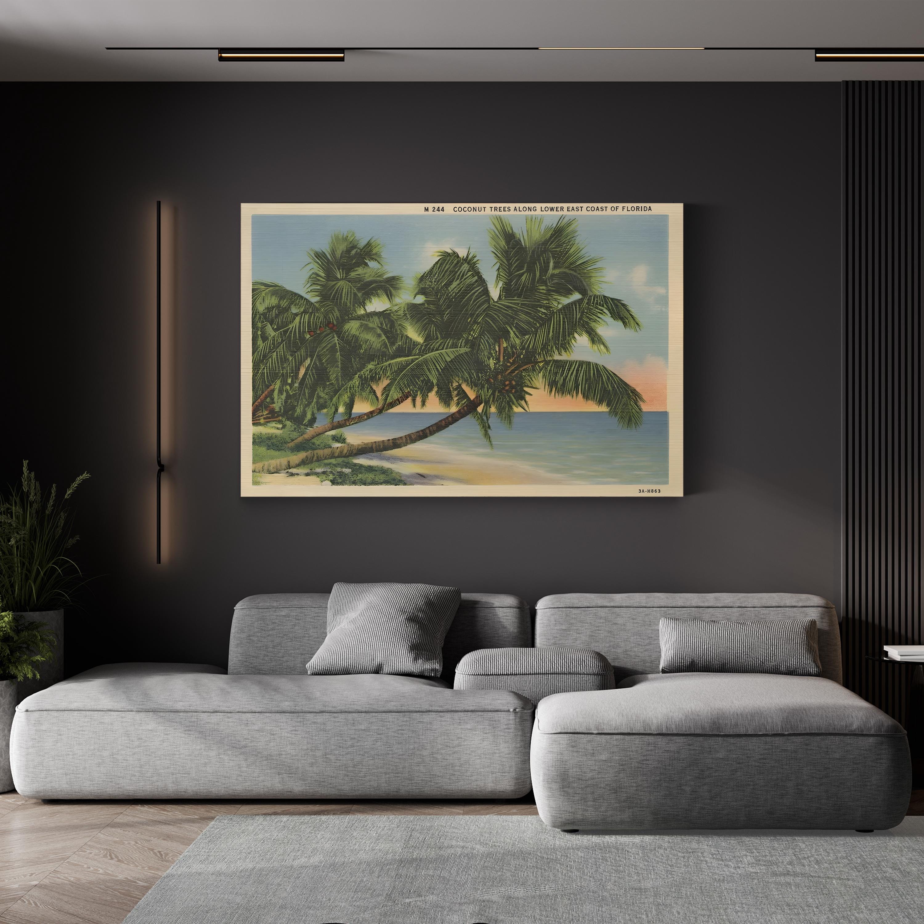 Florida Postcard III Wall Art – 1950s Coastal Beach Travel Print