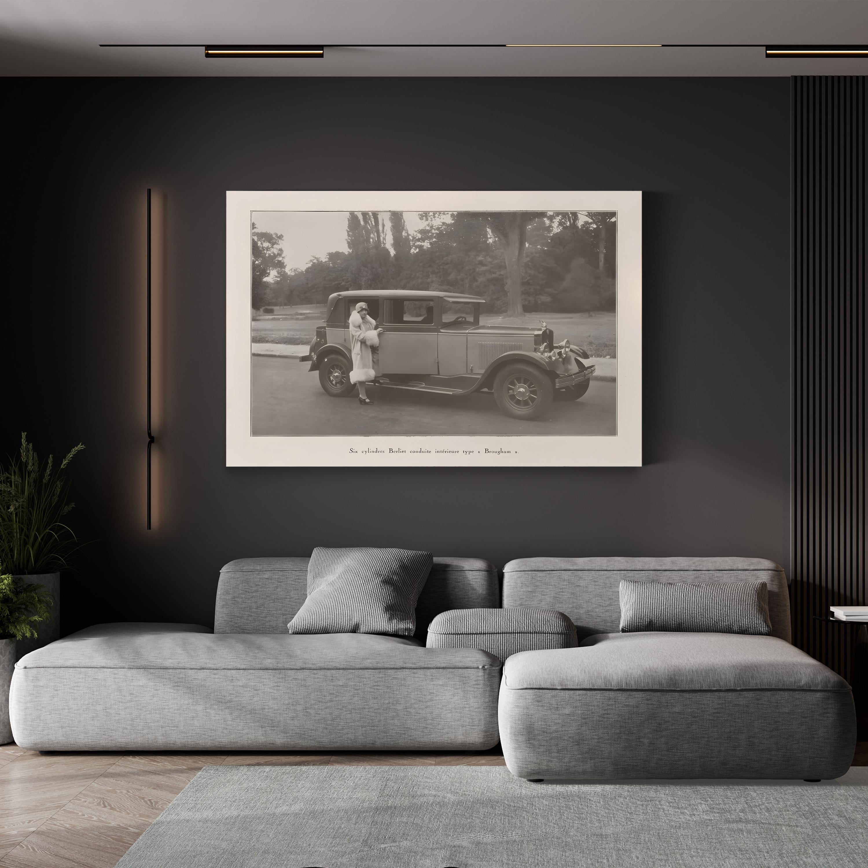 Berliet Six-Cylinder Brougham Automobile canvas print in Gallery Canvas