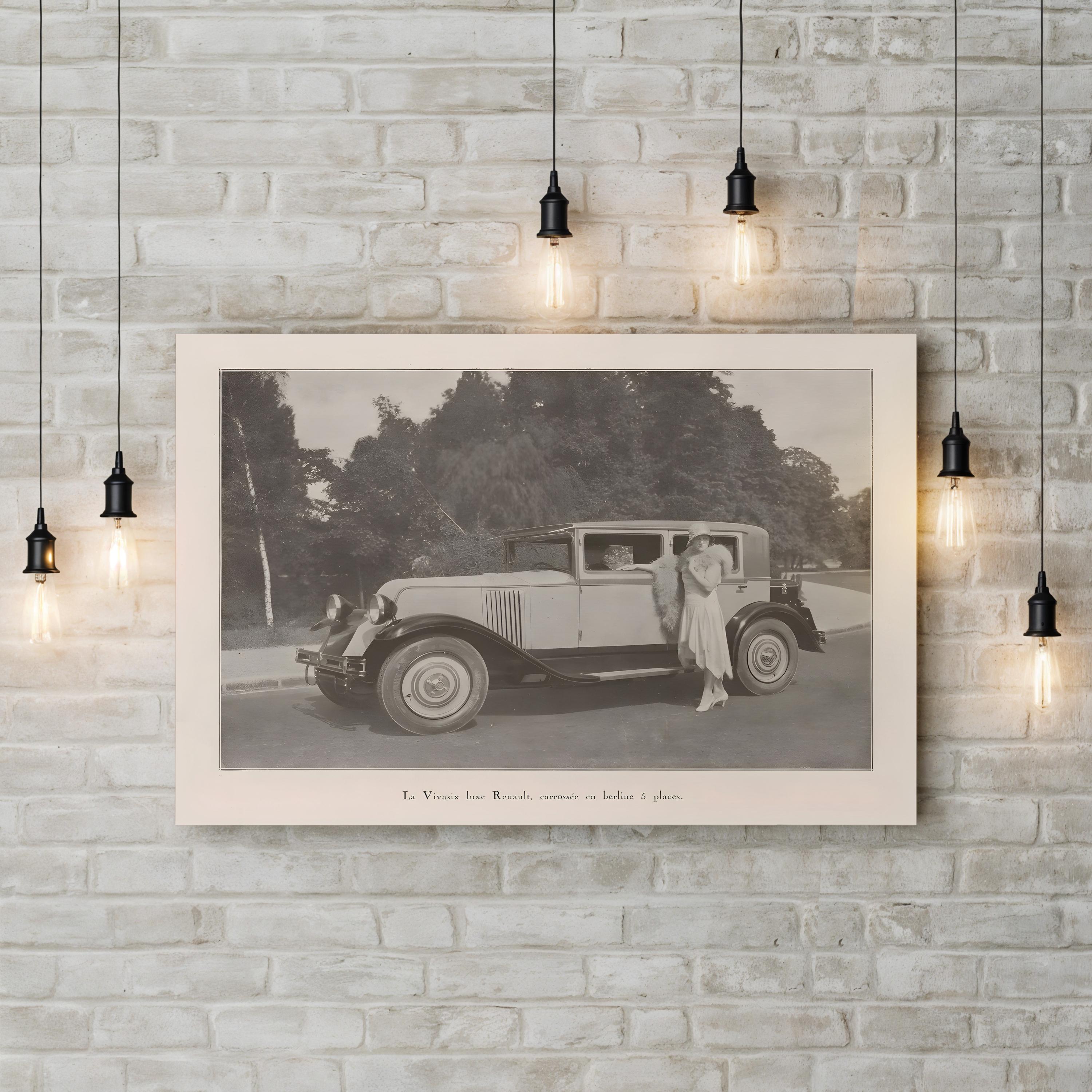 Vintage French Country Drive – Vintage Photography Wall Art | Classic Automobile Canvas Print