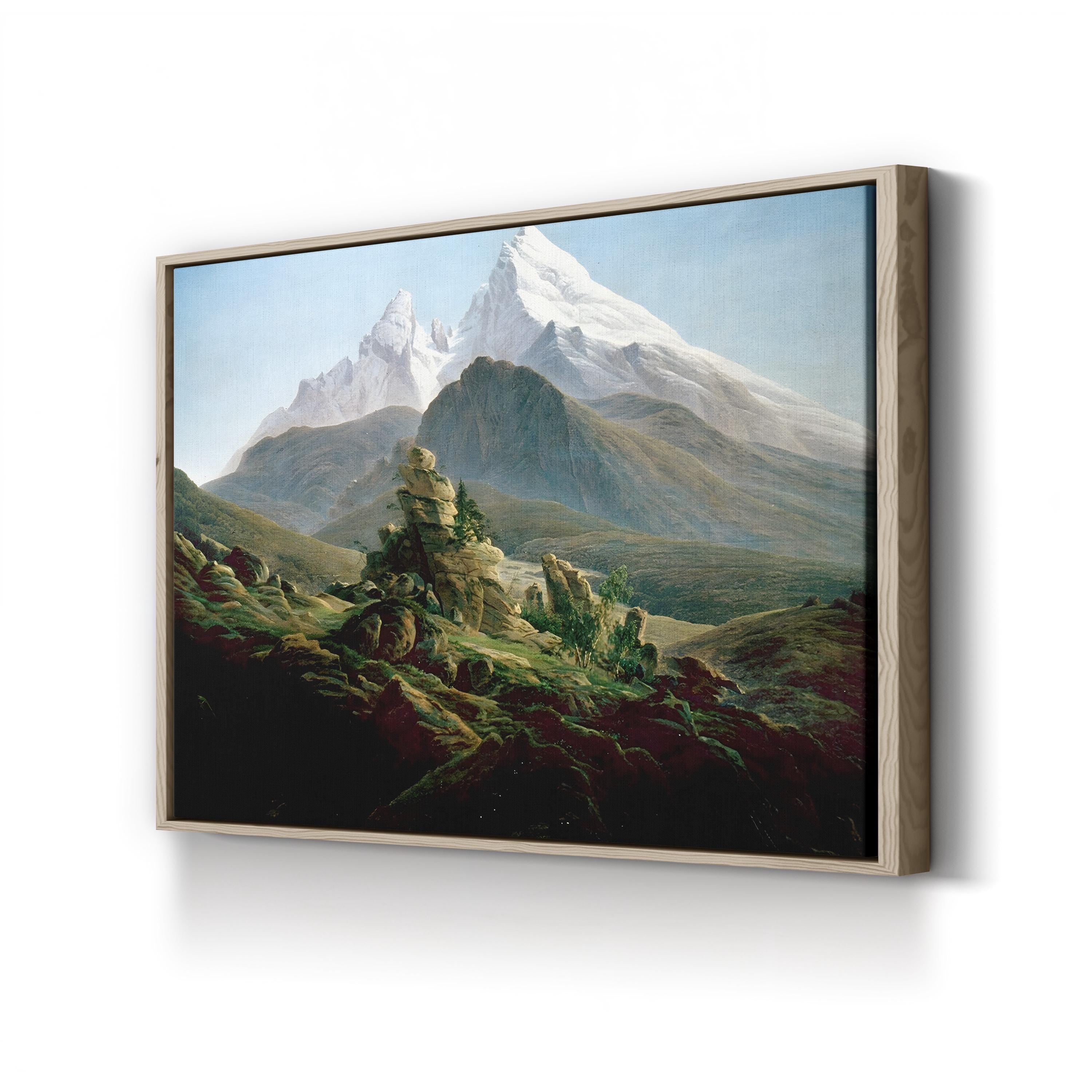 Friedrich, Watzmann Wall Art by Caspar David Friedrich – 19th Century Romantic Alpine Landscape Canvas Print