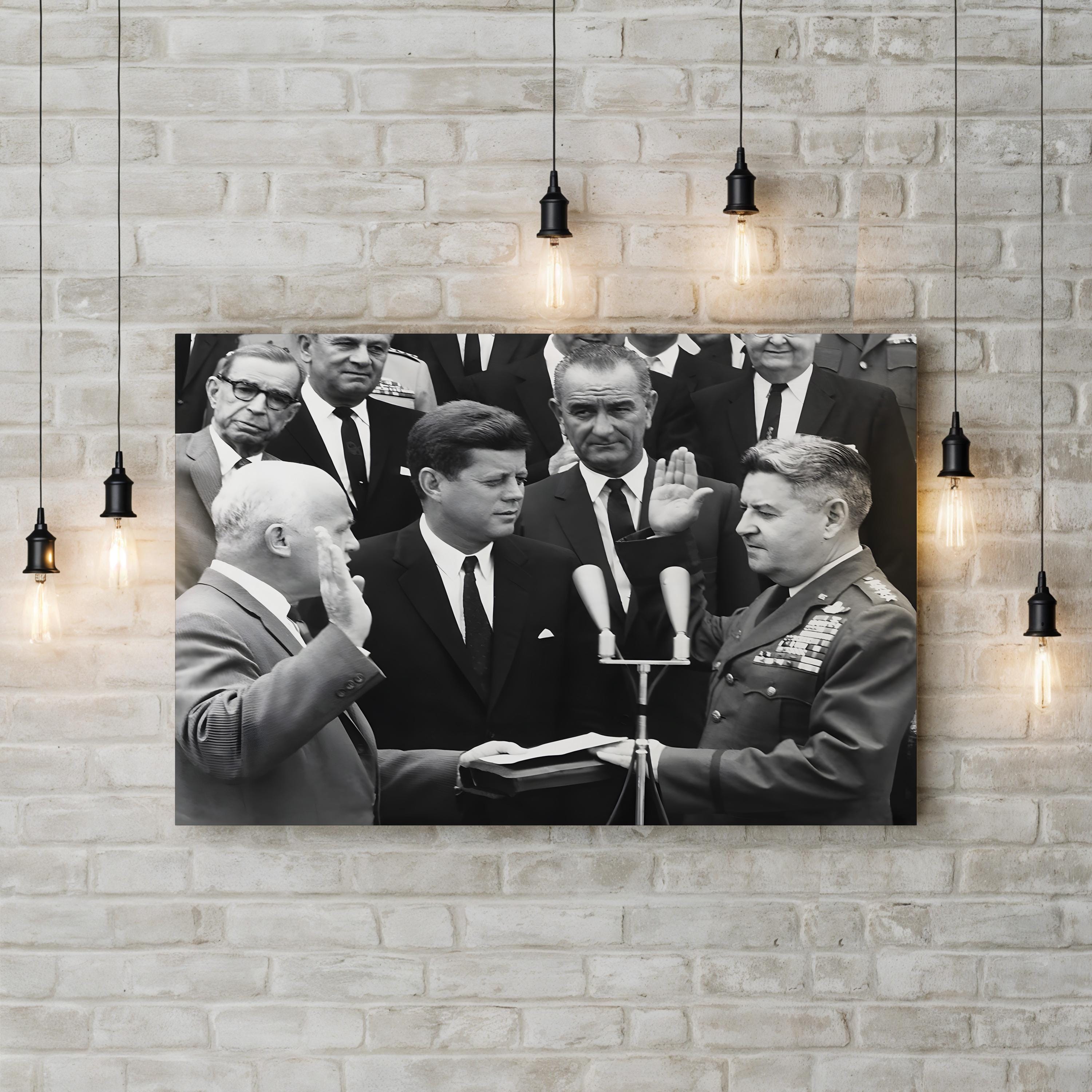 General Curtis LeMay and President Kennedy | 1960s American Political History Wall Art