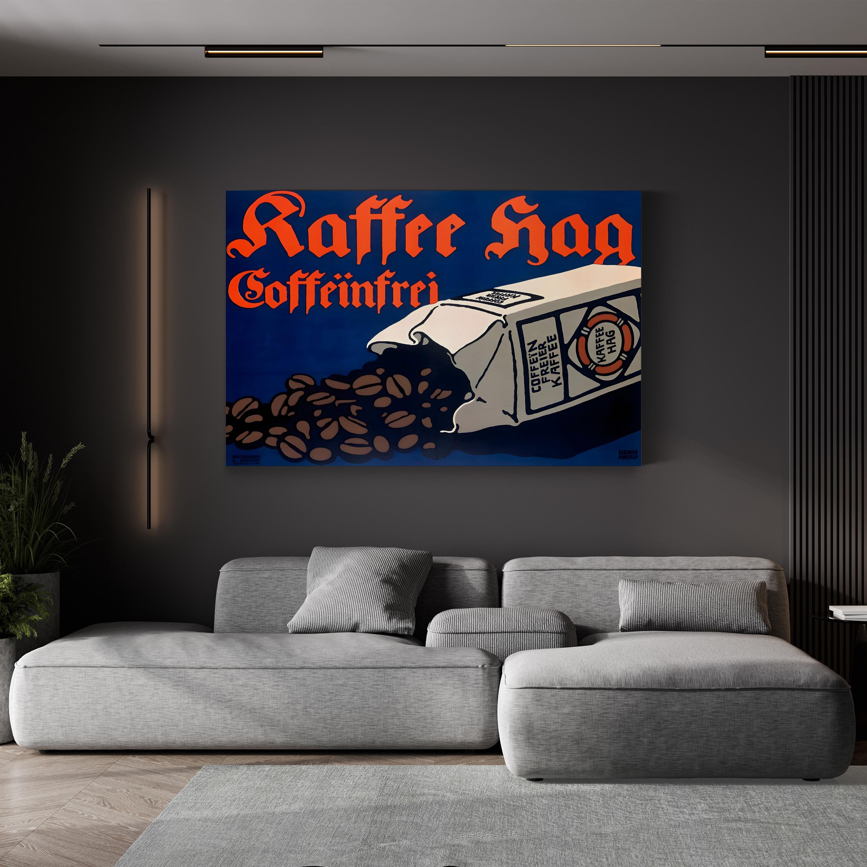 Kaffee Hag by Lucian Bernhard canvas print in Gallery Canvas frame