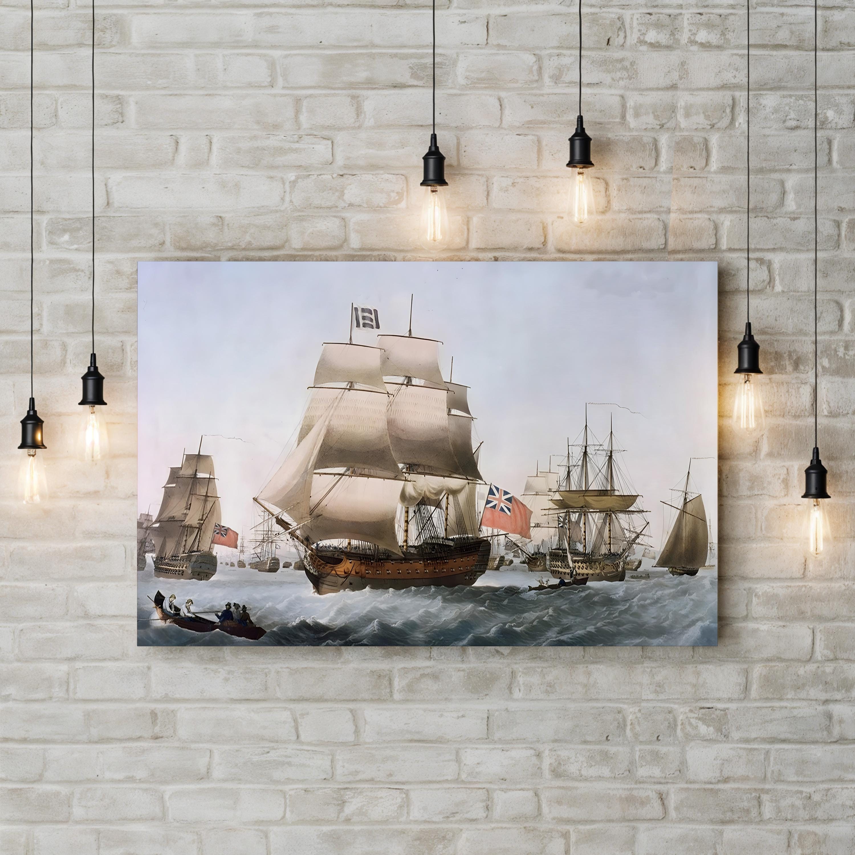 HMS Victory, 1806 British Warship Canvas Wall Art | English School Naval Painting