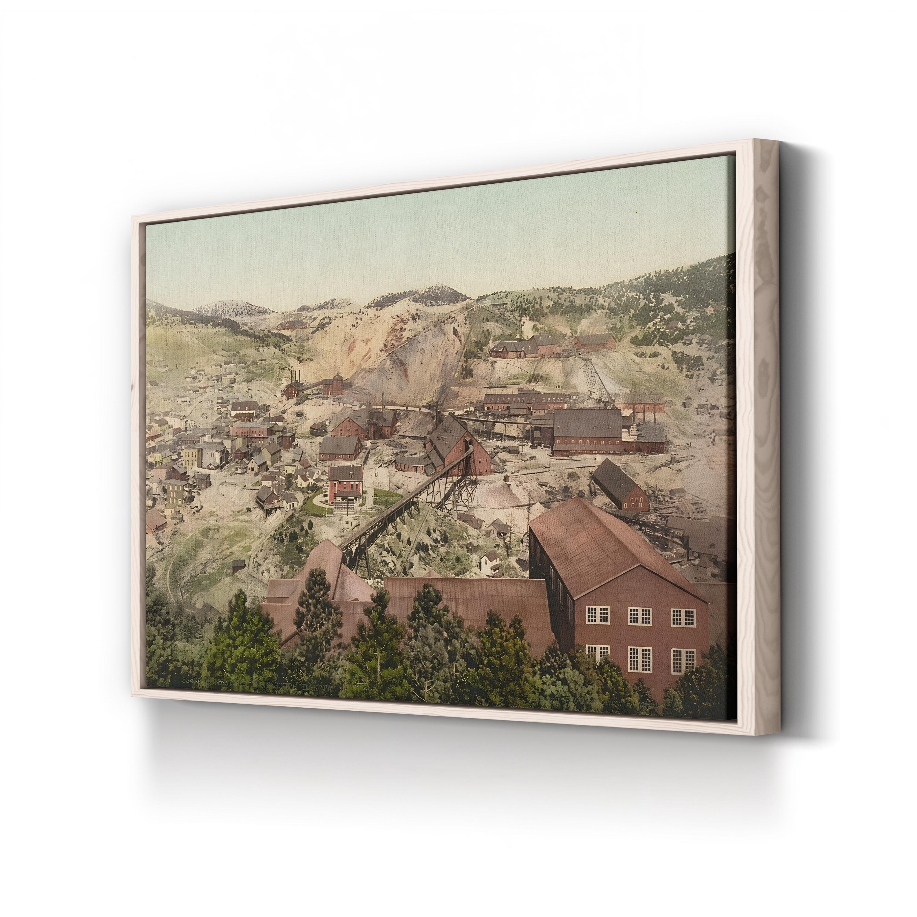 Homestake Gold Mine, c.1900 Wall Art | Historic Mining Landscape of Lead City, South Dakota