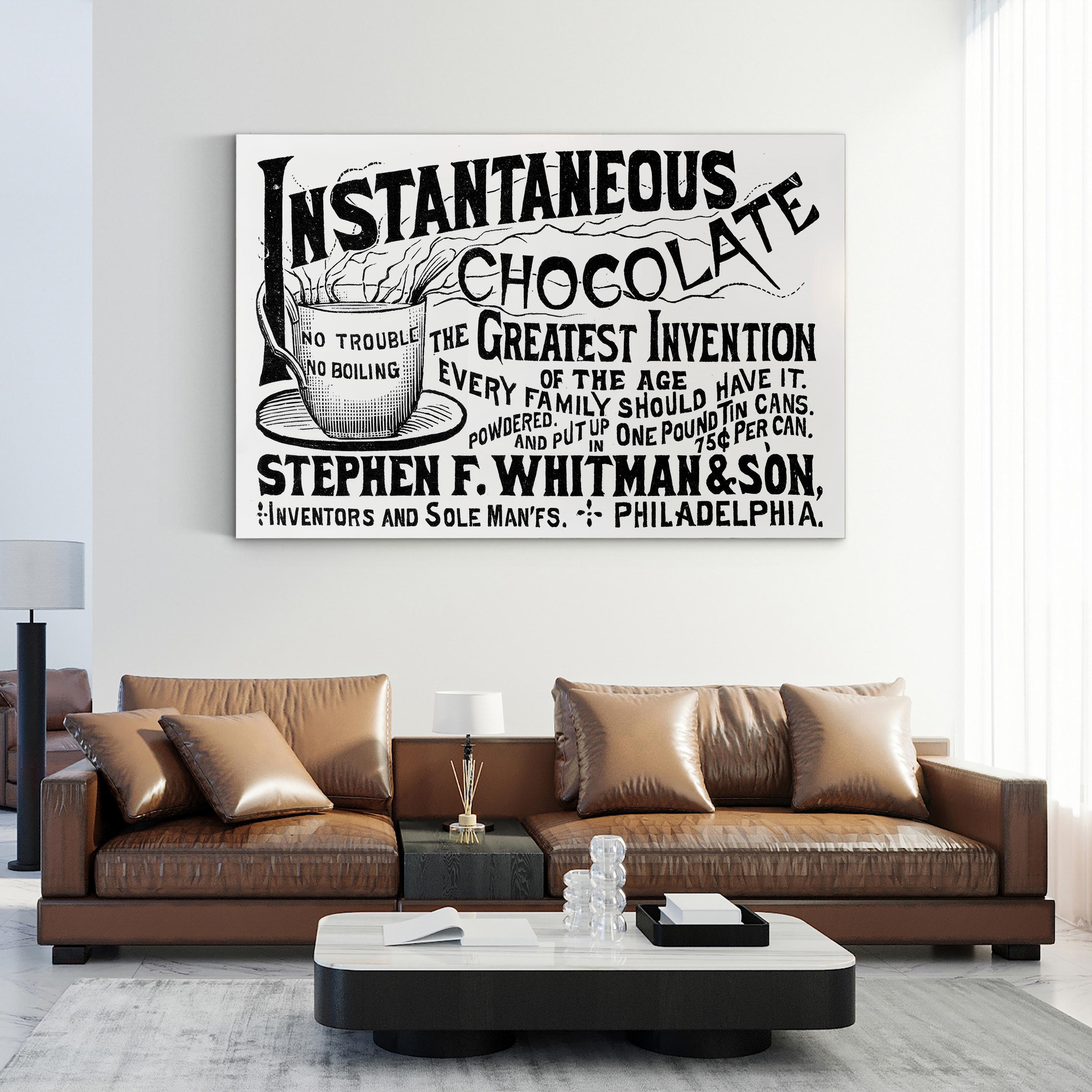 1893 Vintage Hot Chocolate Advertisement Wall Art