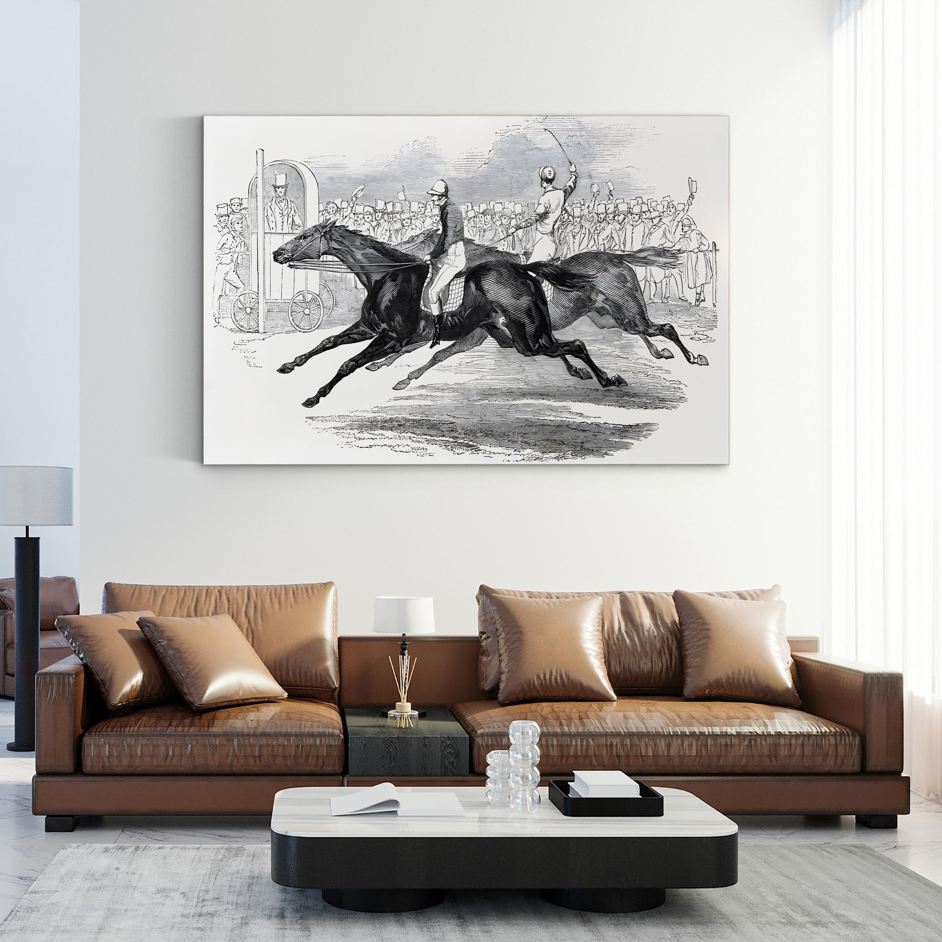 Ugly Buck Racehorse Canvas Print: 19th Century Equestrian Art