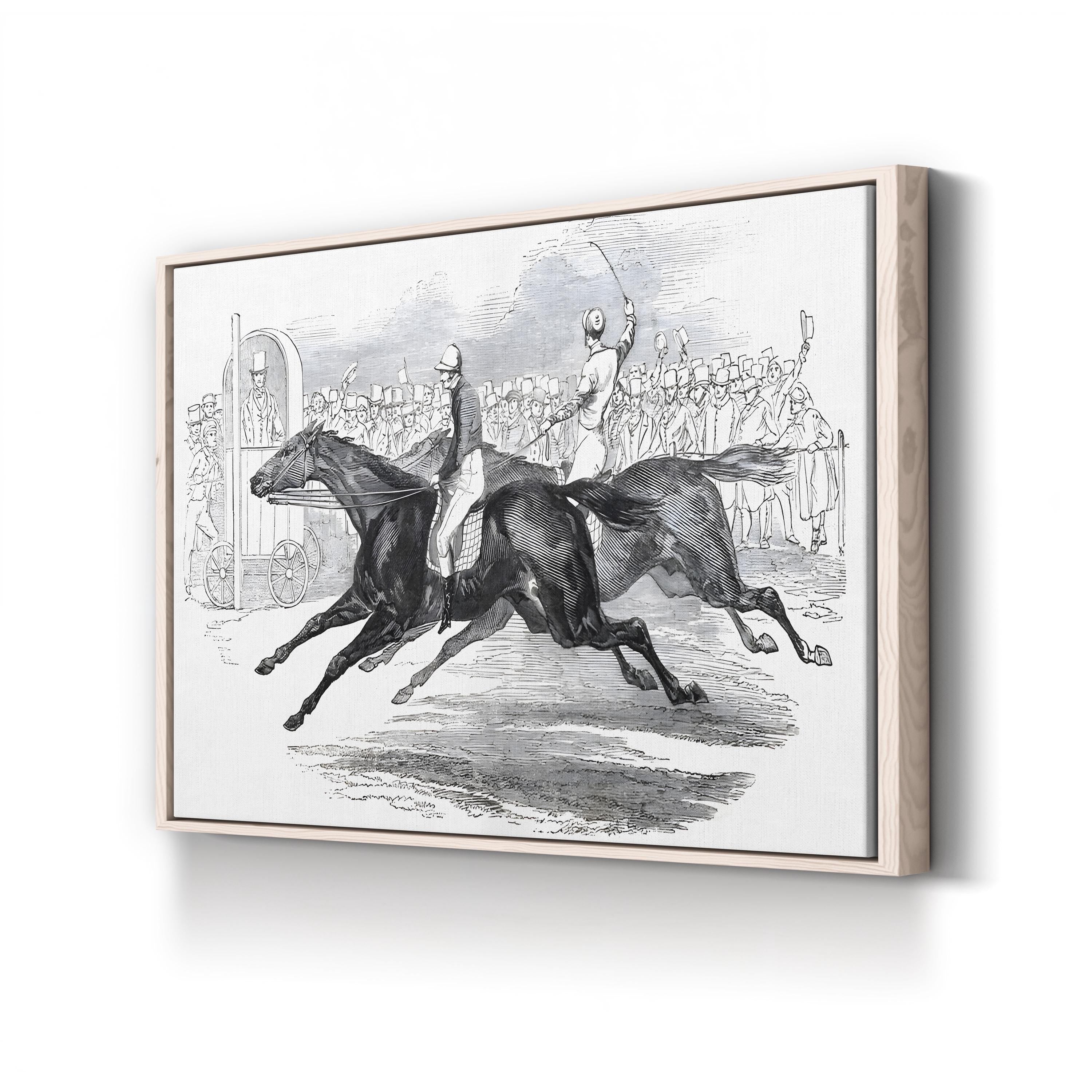 Ugly Buck Racehorse Canvas Print: 19th Century Equestrian Art