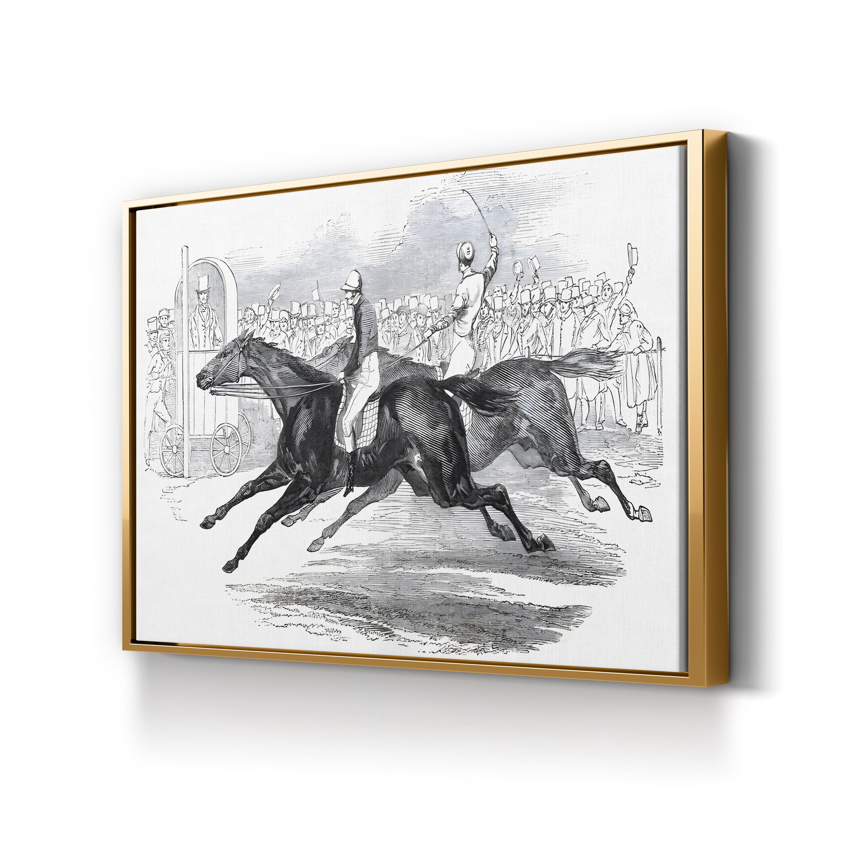 Ugly Buck Racehorse Canvas Print: 19th Century Equestrian Art