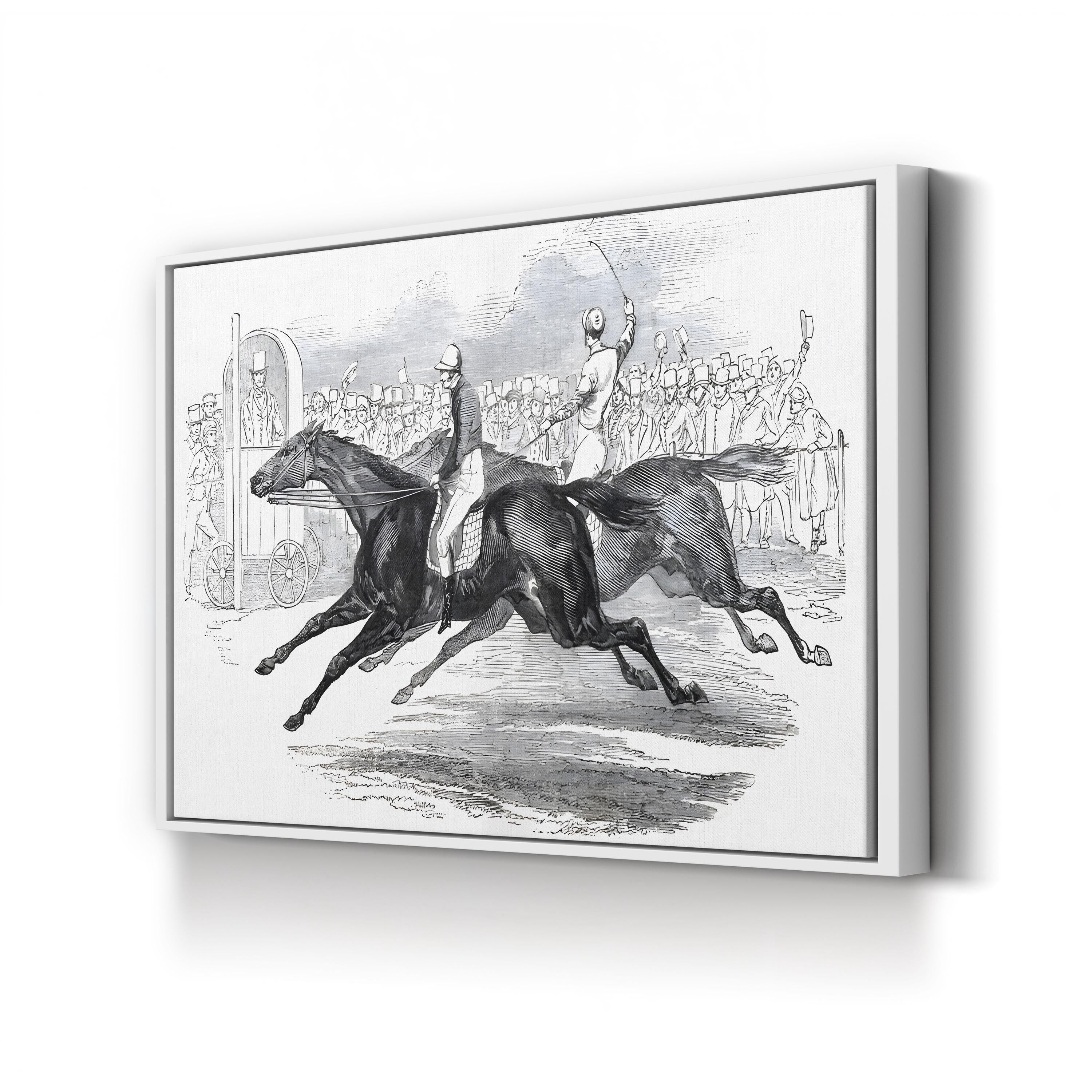 Ugly Buck Racehorse Canvas Print: 19th Century Equestrian Art