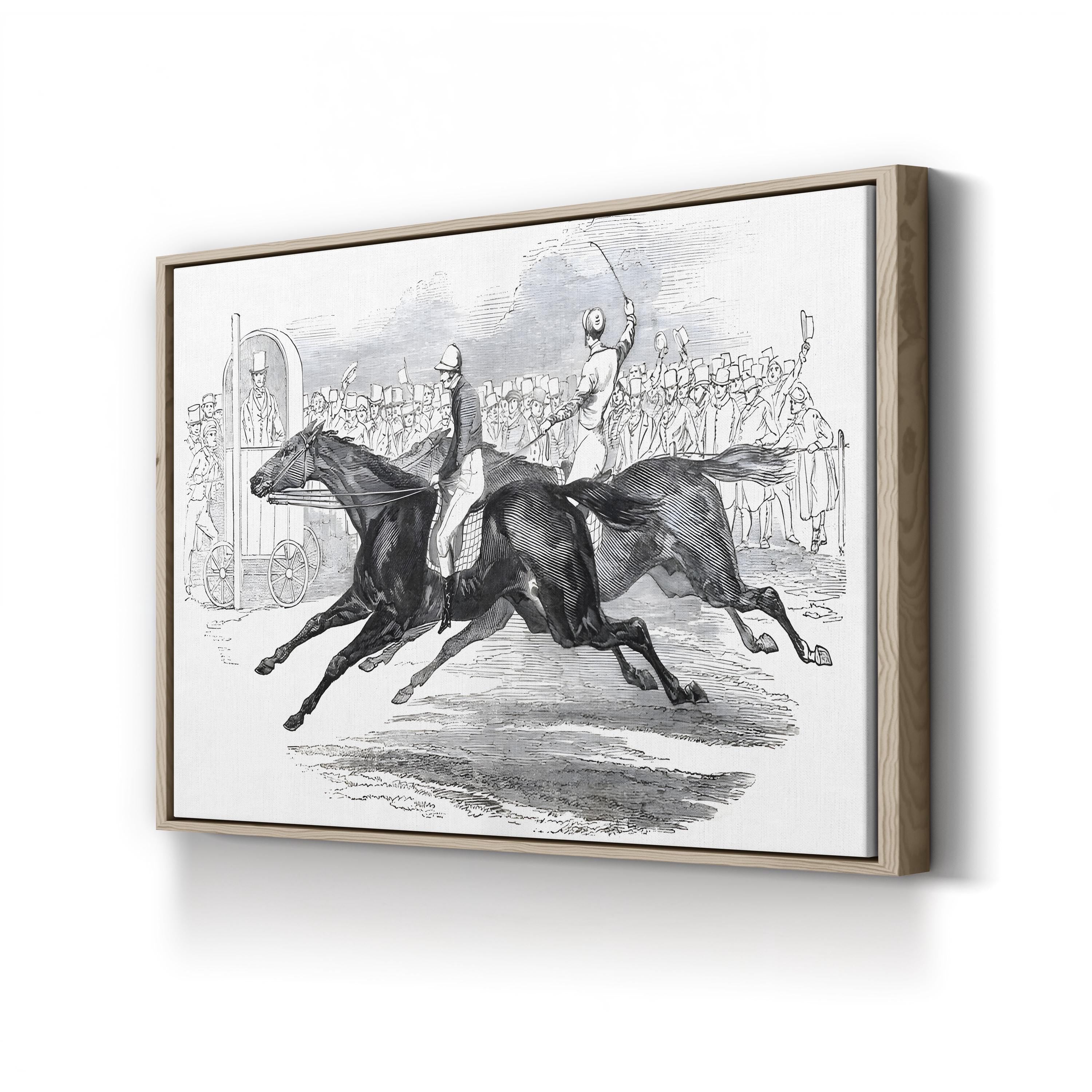 Ugly Buck Racehorse Canvas Print: 19th Century Equestrian Art