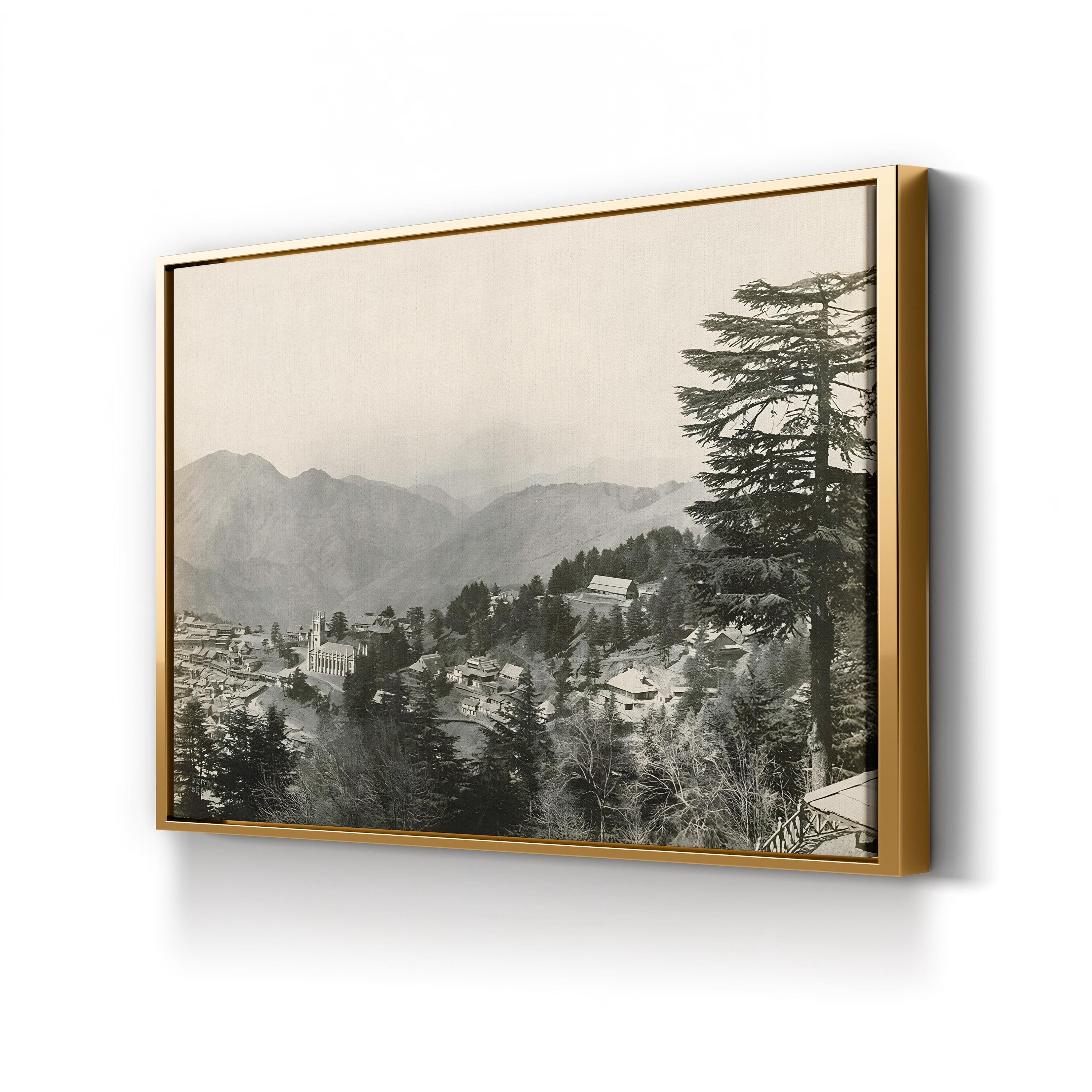 Shimla, India Himalayas – Vintage Photography Wall Art | 19th-Century Canvas Print