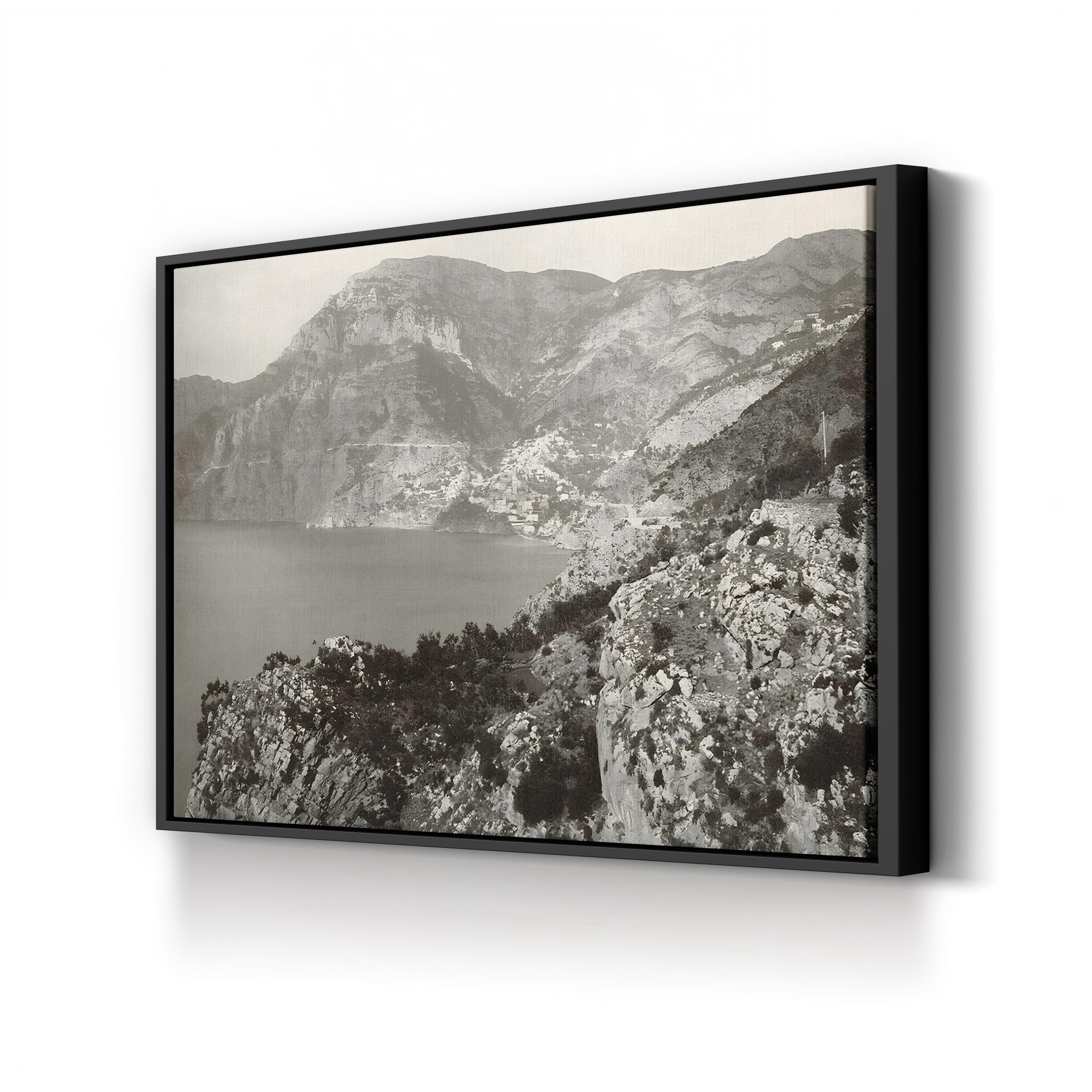 Vintage Positano Amalfi Coast – Period Illustration Wall Art | Mediterranean Canvas Print