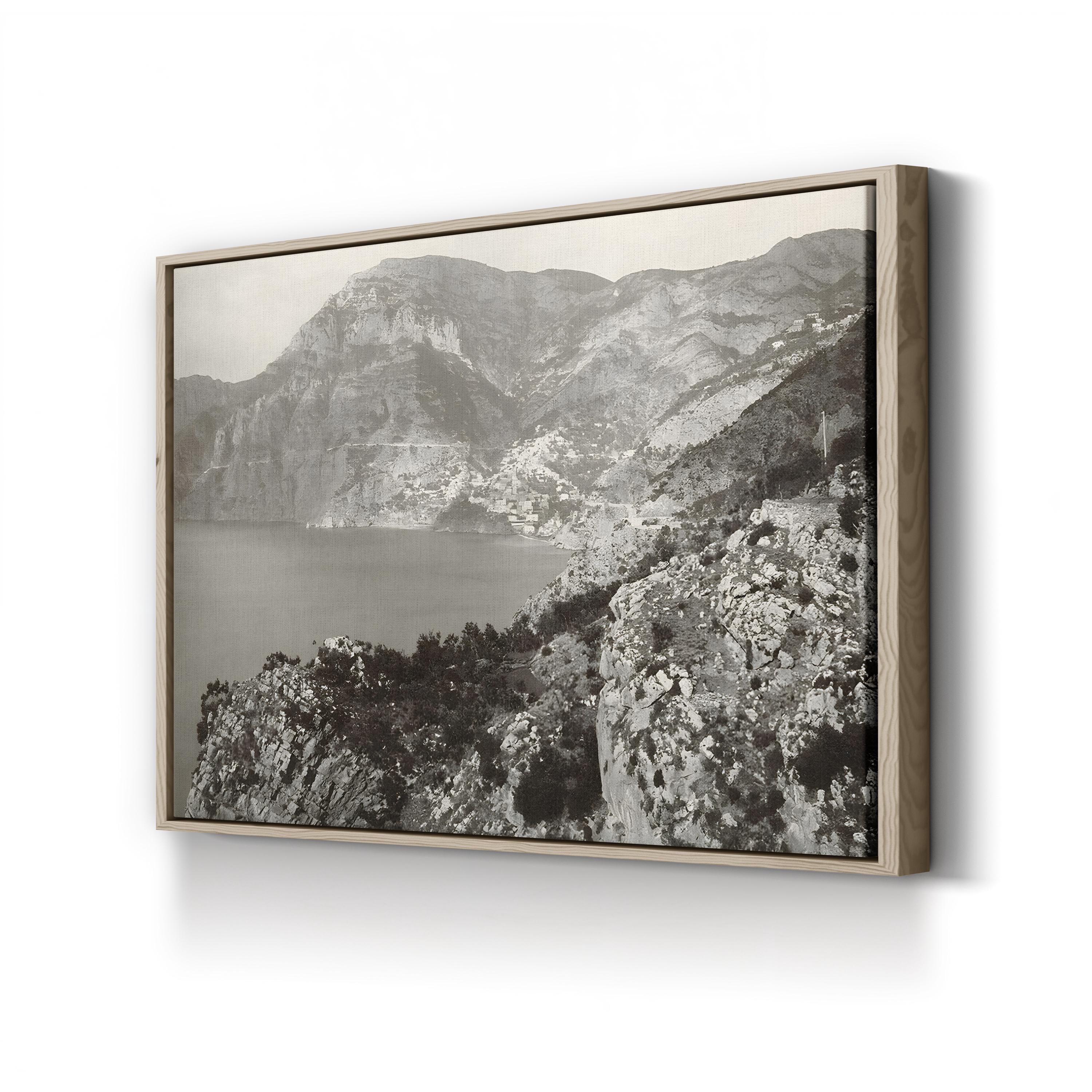 Vintage Positano Amalfi Coast – Period Illustration Wall Art | Mediterranean Canvas Print