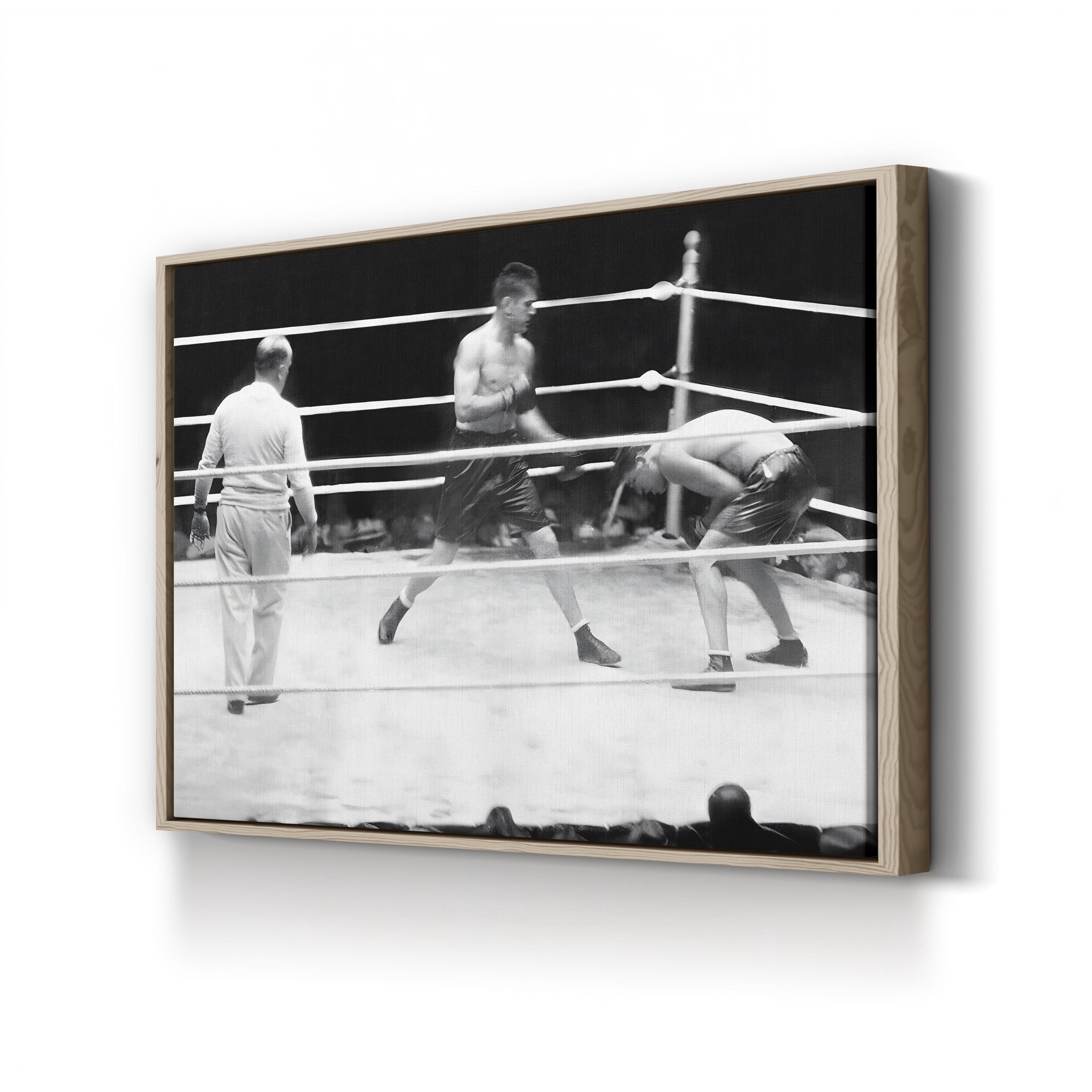 Jack Dempsey vs Gene Tunney 1926 Heavyweight Title Fight Boxing Wall Art