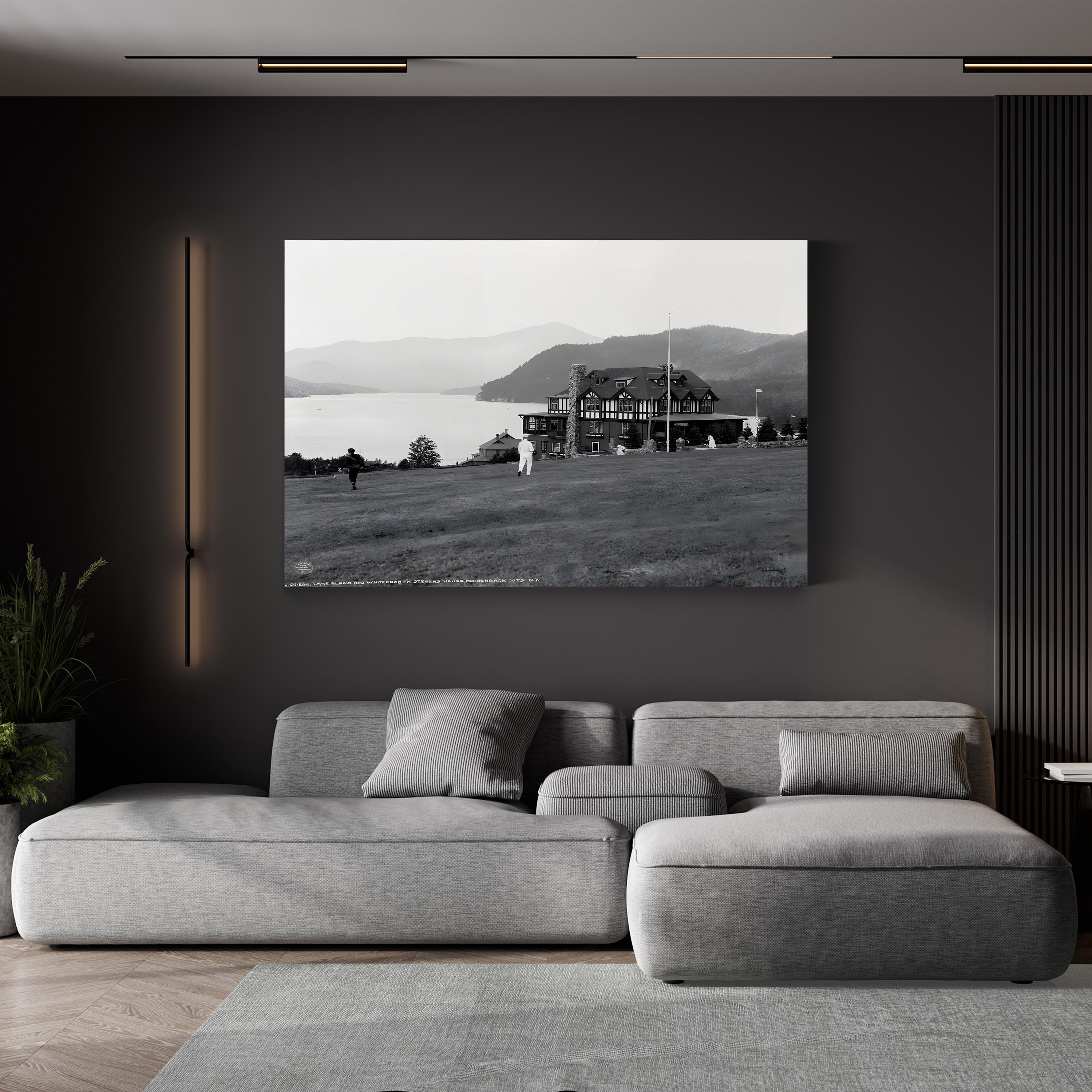 Lake Placid and Whiteface Mountain, Adirondack Mountains, New York (c.1909) Wall Art