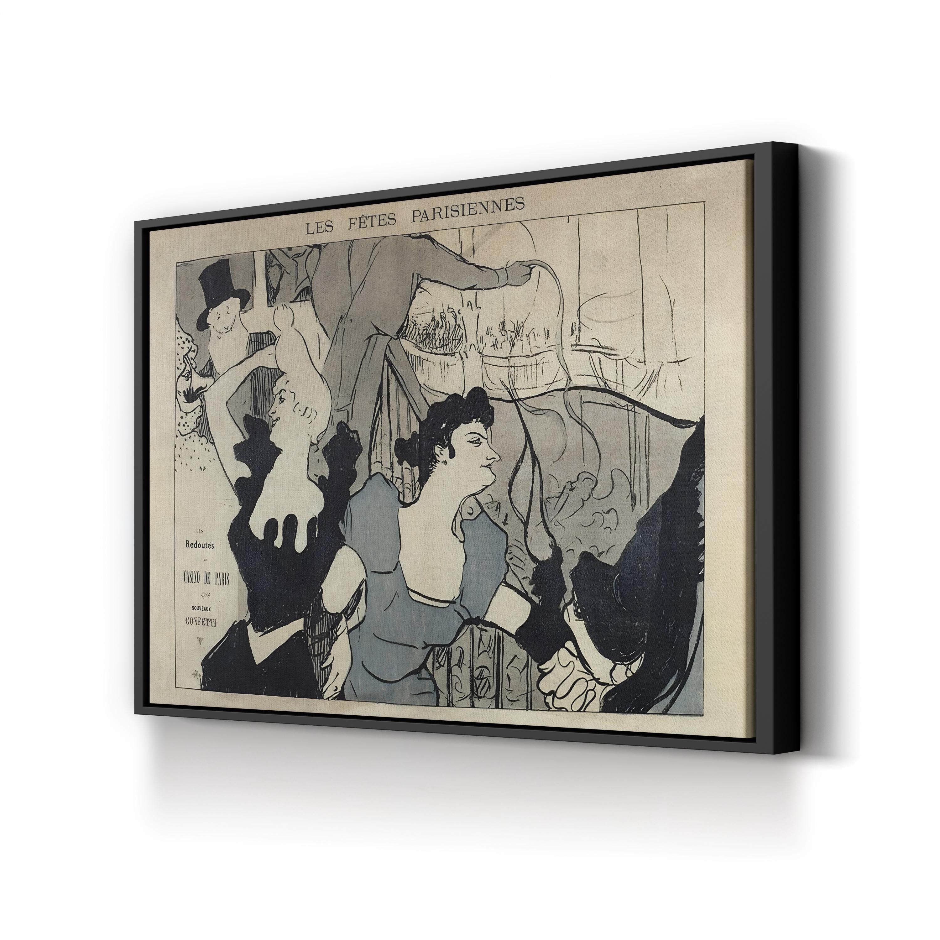 Lautrec Les Fêtes Parisiennes Wall Art | French Poster Illustration Canvas
