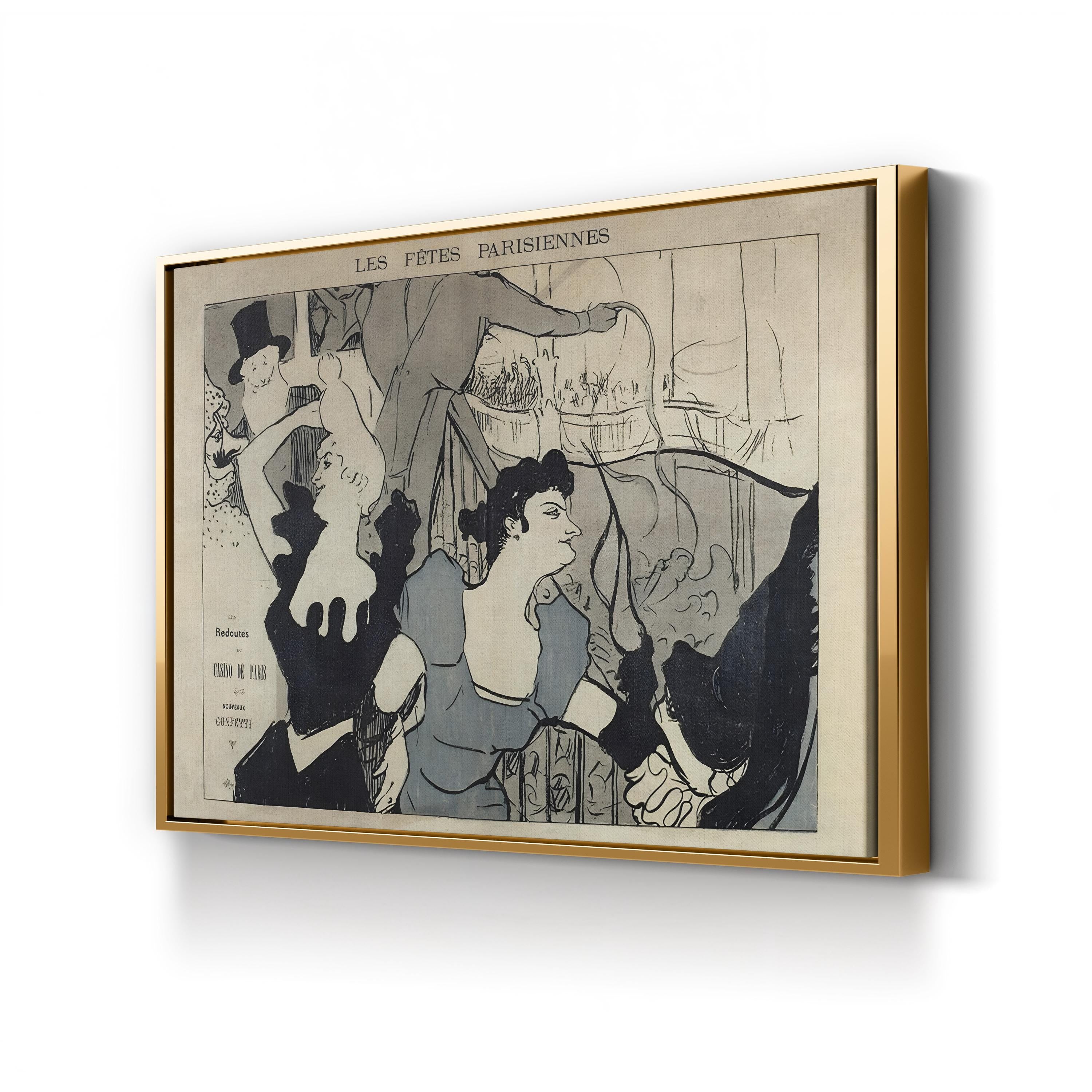 Lautrec Les Fêtes Parisiennes Wall Art | French Poster Illustration Canvas