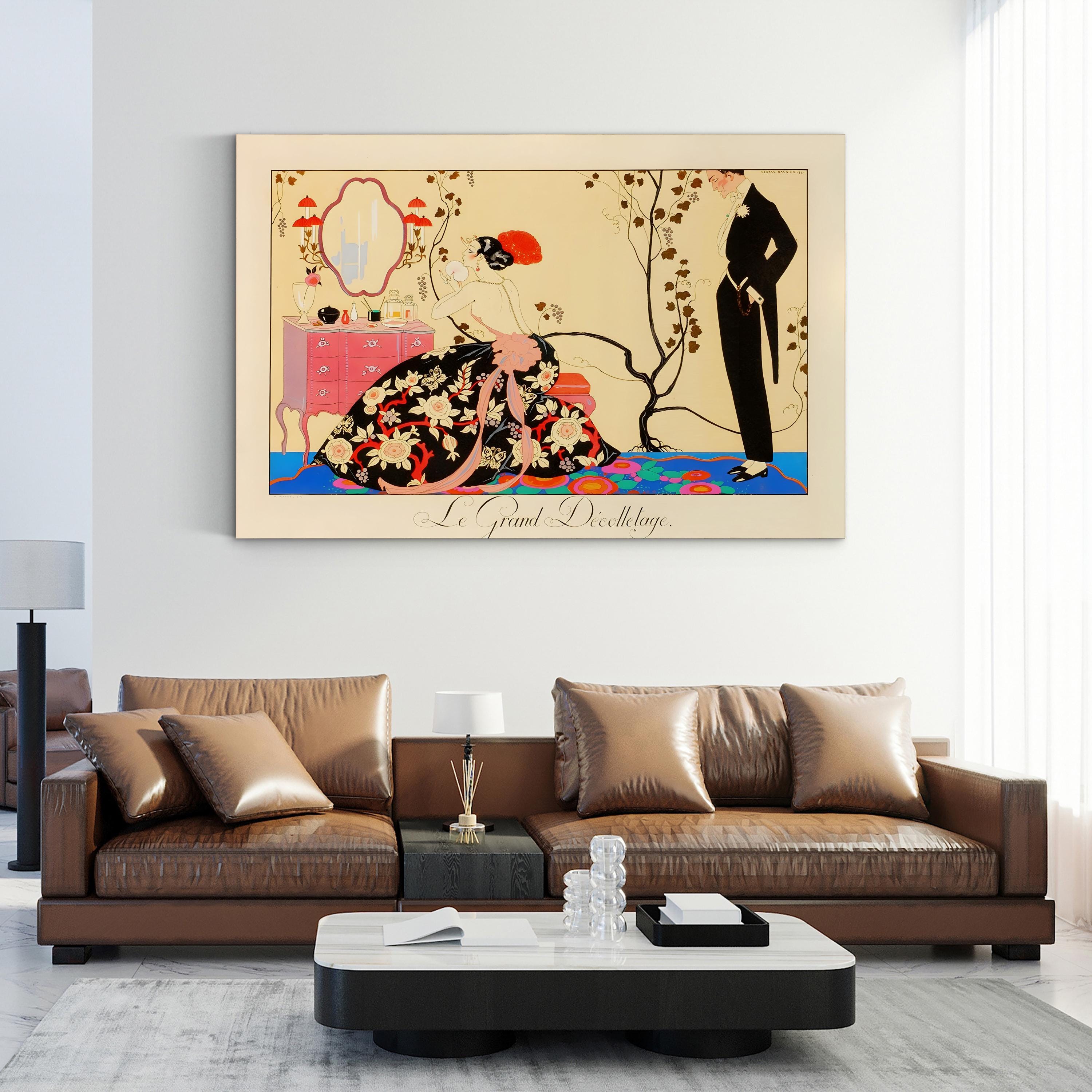 Le Grand Décolletage Fashion Poster – Period Illustration Wall Art | Vintage French Advertising Canvas Print